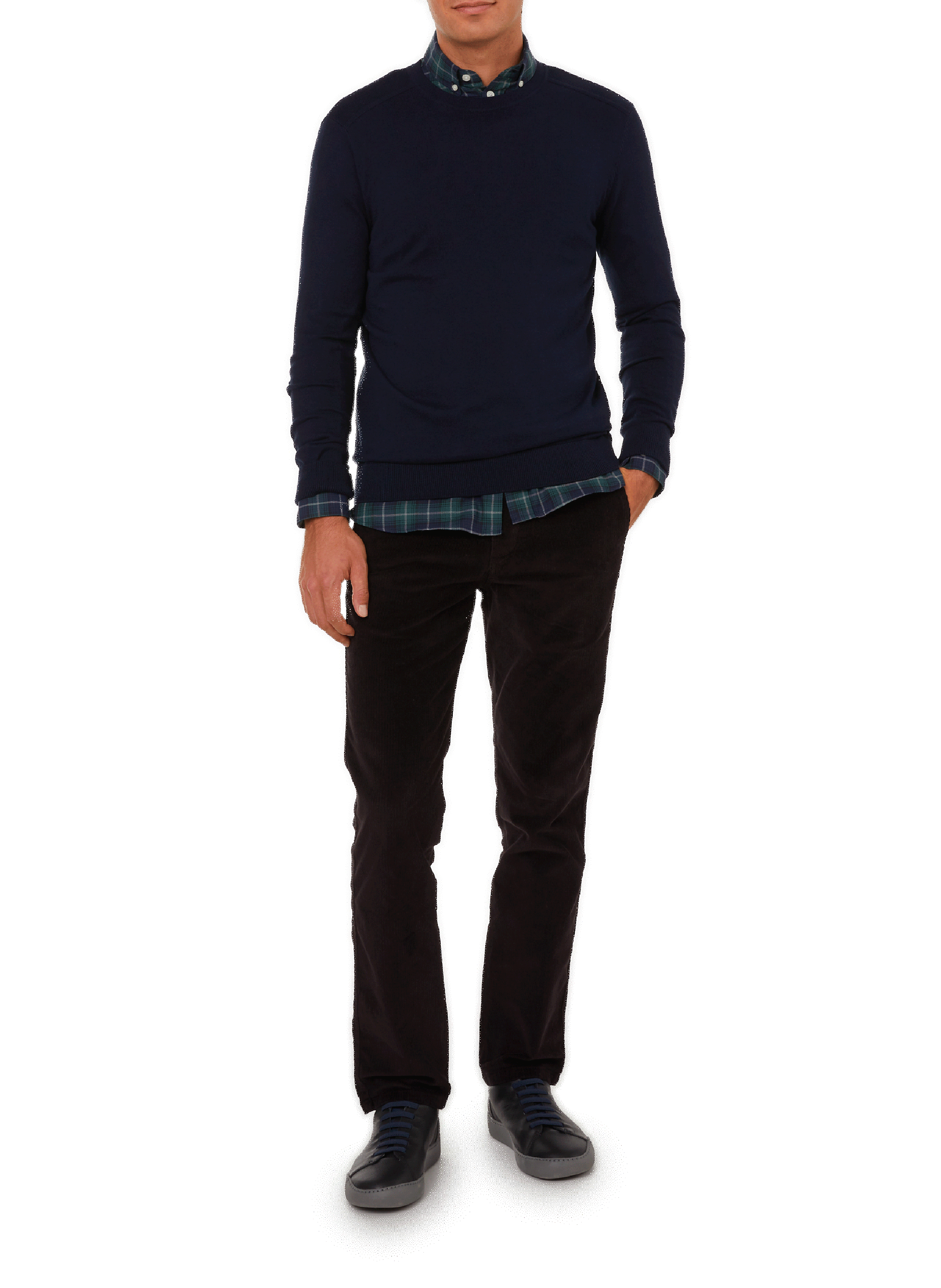 Pull en coton pima SELECTED Bleu