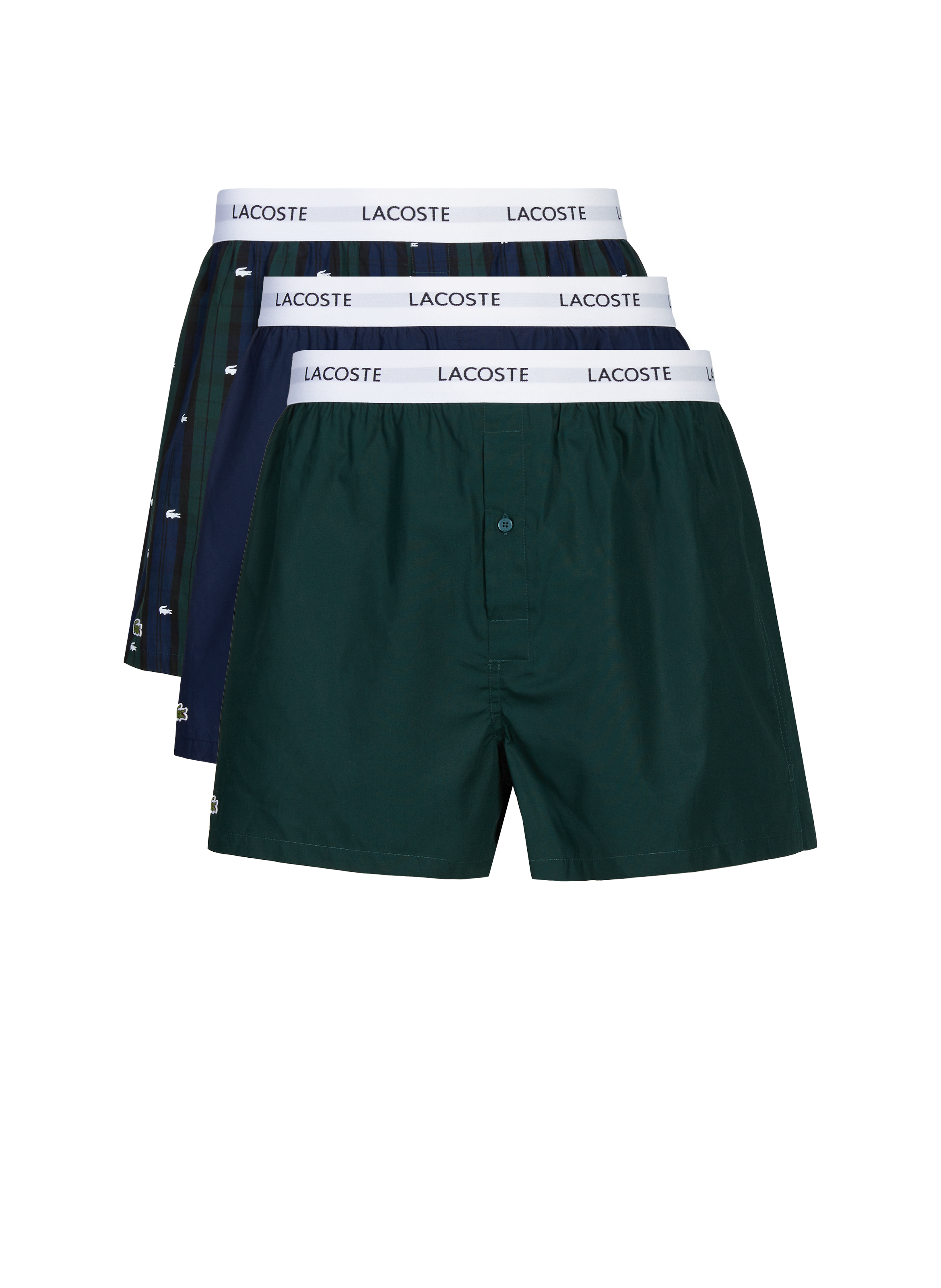 LACOSTE Lot de 3 caleçons en coton Multicolore