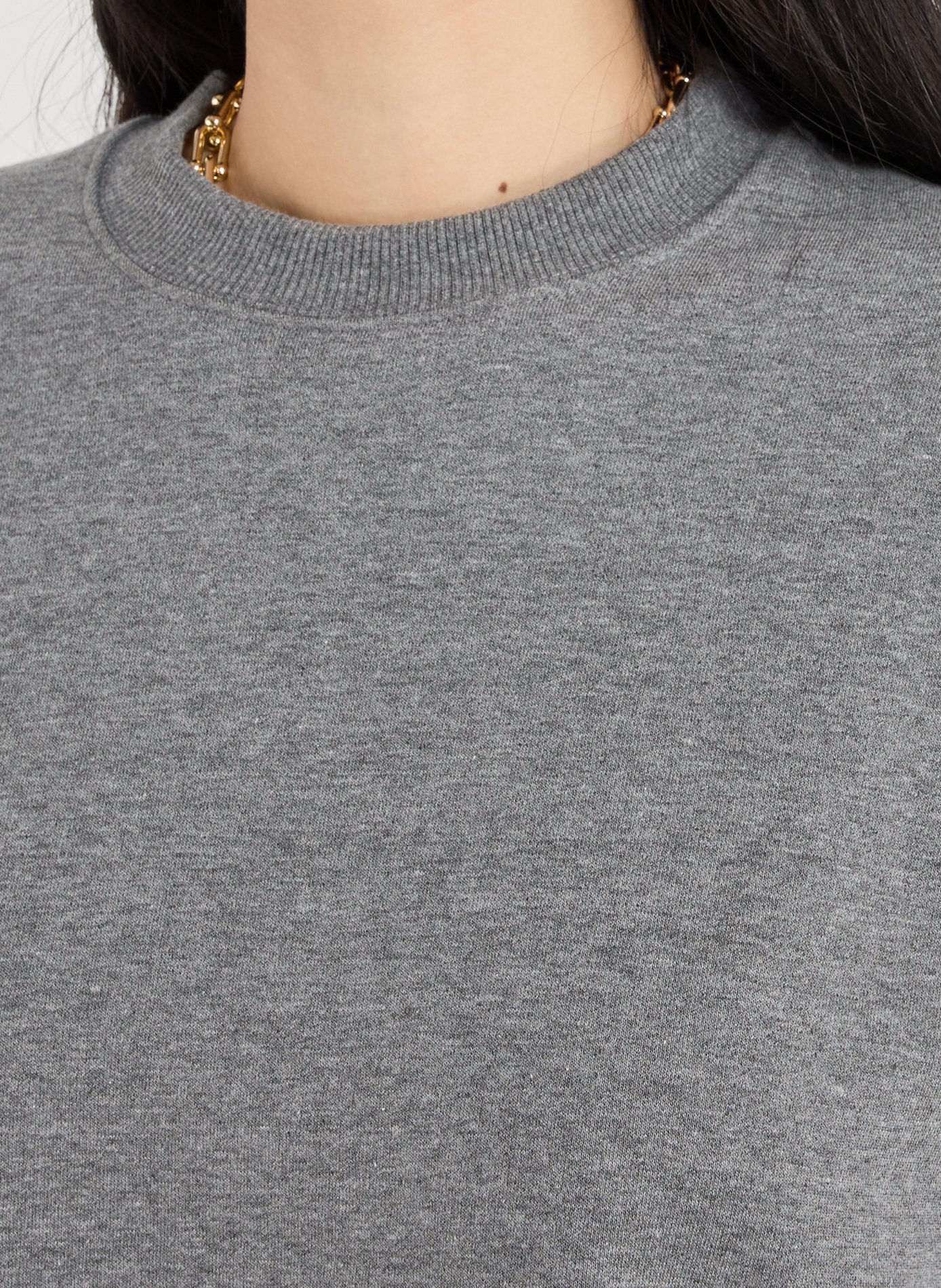 Oversized round neck sweater TOPSHOP Grey