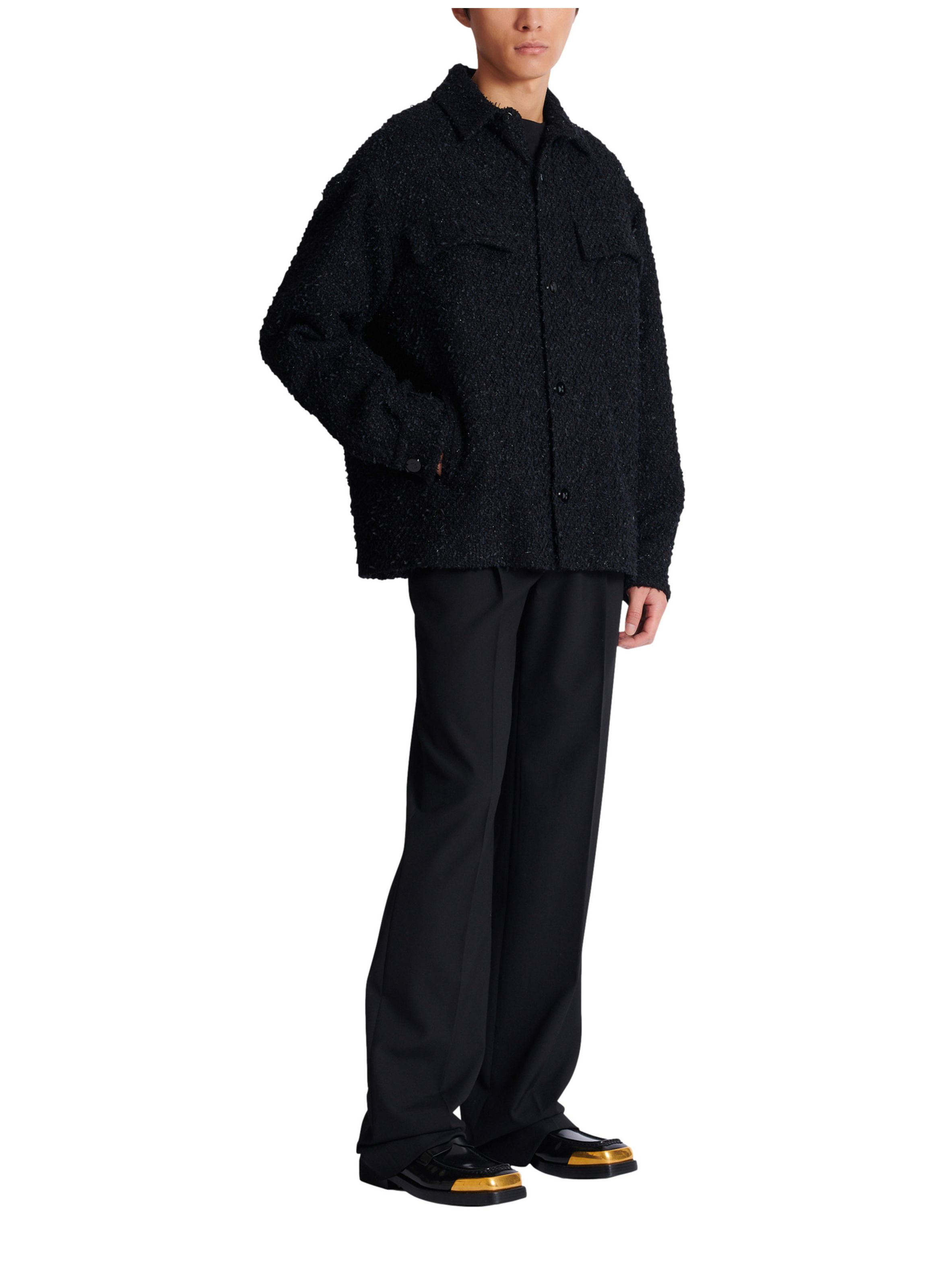 Surchemise en tweed monogramme BALMAIN Noir