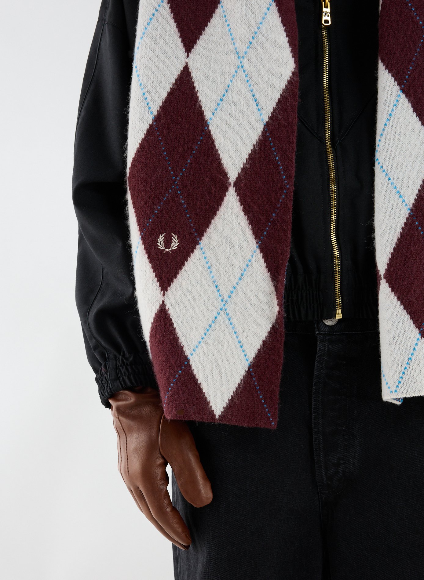 Echarpe en laine FRED PERRY Beige