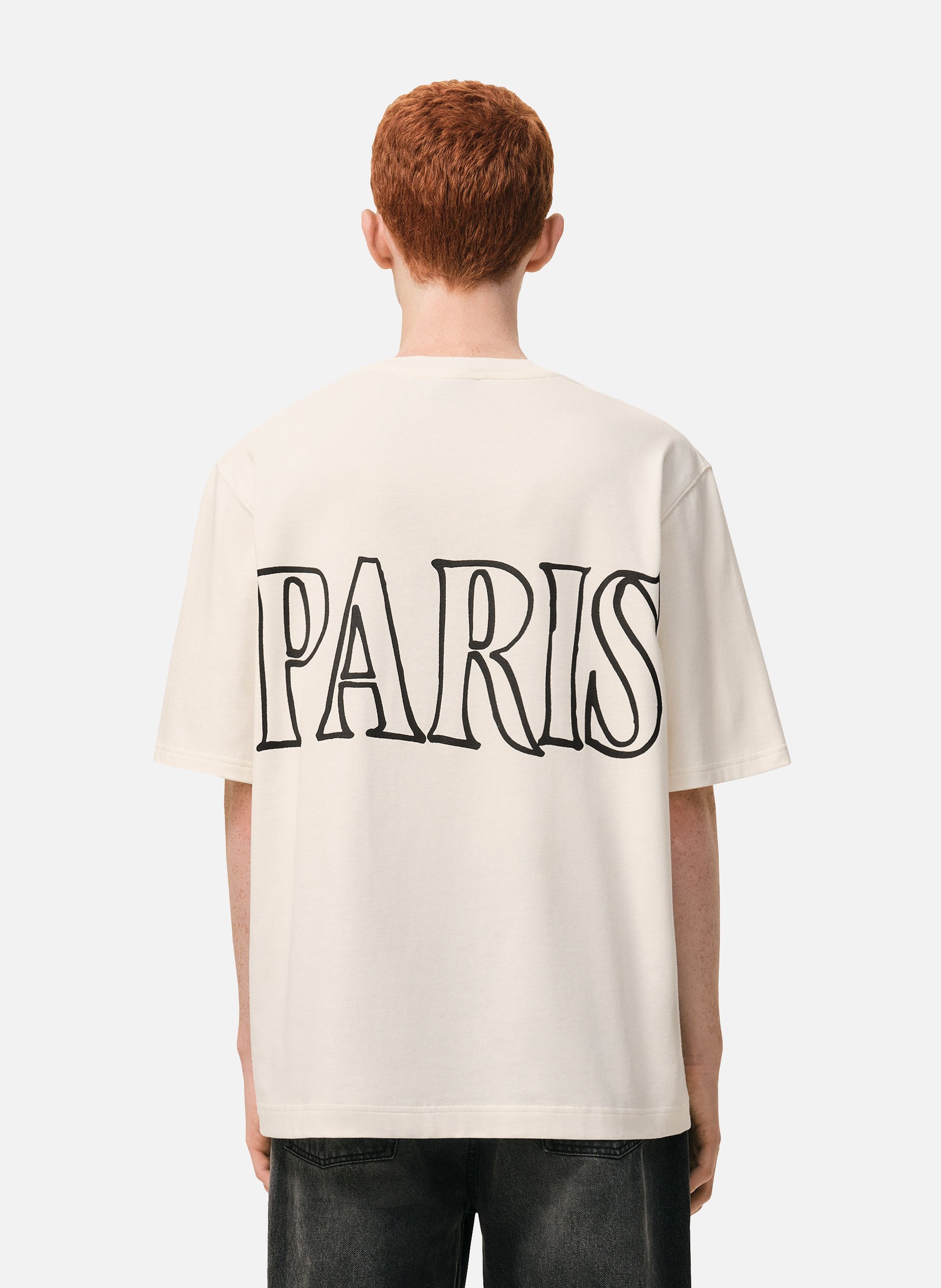 T-shirt imprimé ami paris unisexe en coton AMI PARIS Blanc