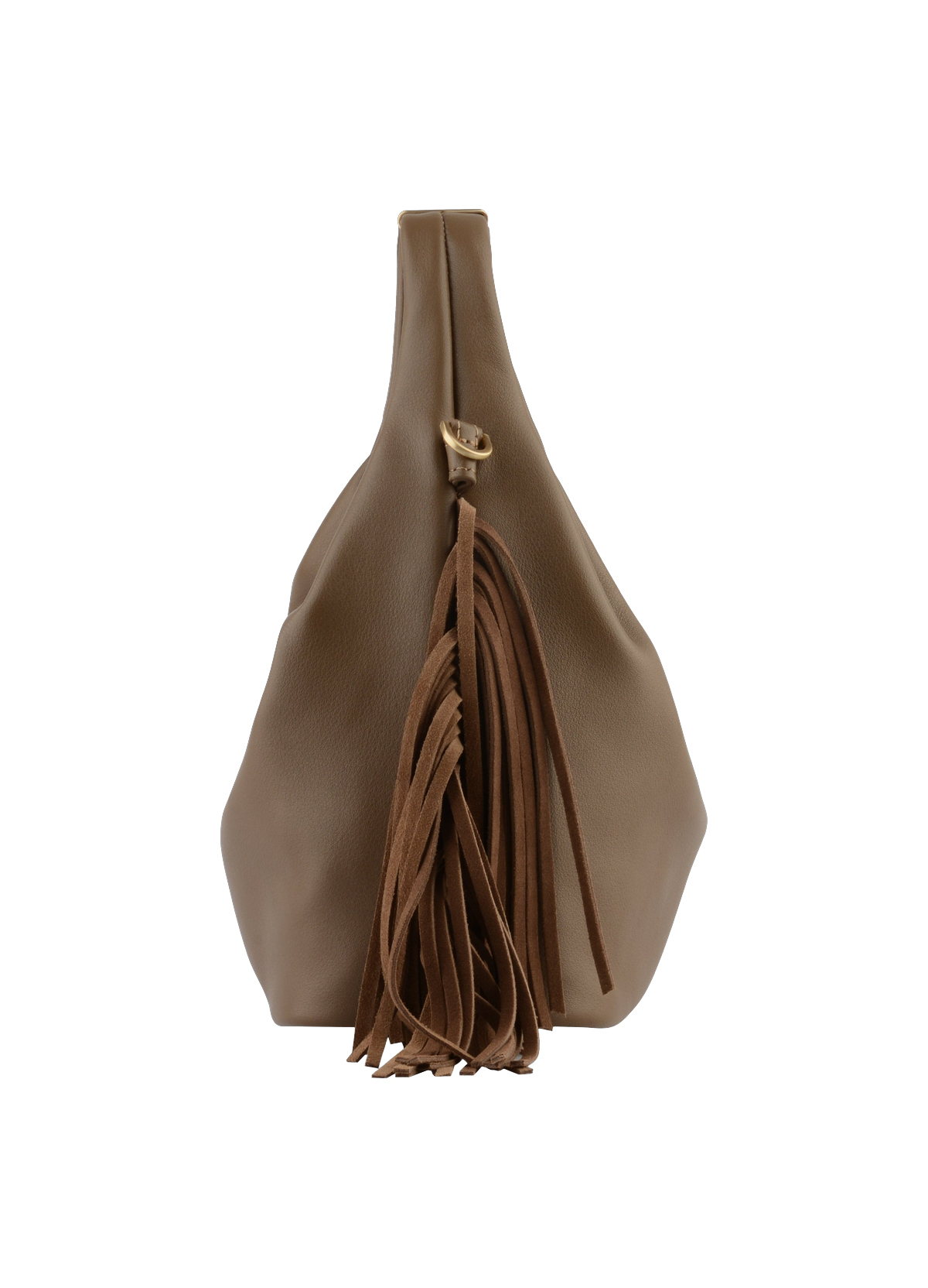 Arche à franges | sac porté main pm POURCHET Gris