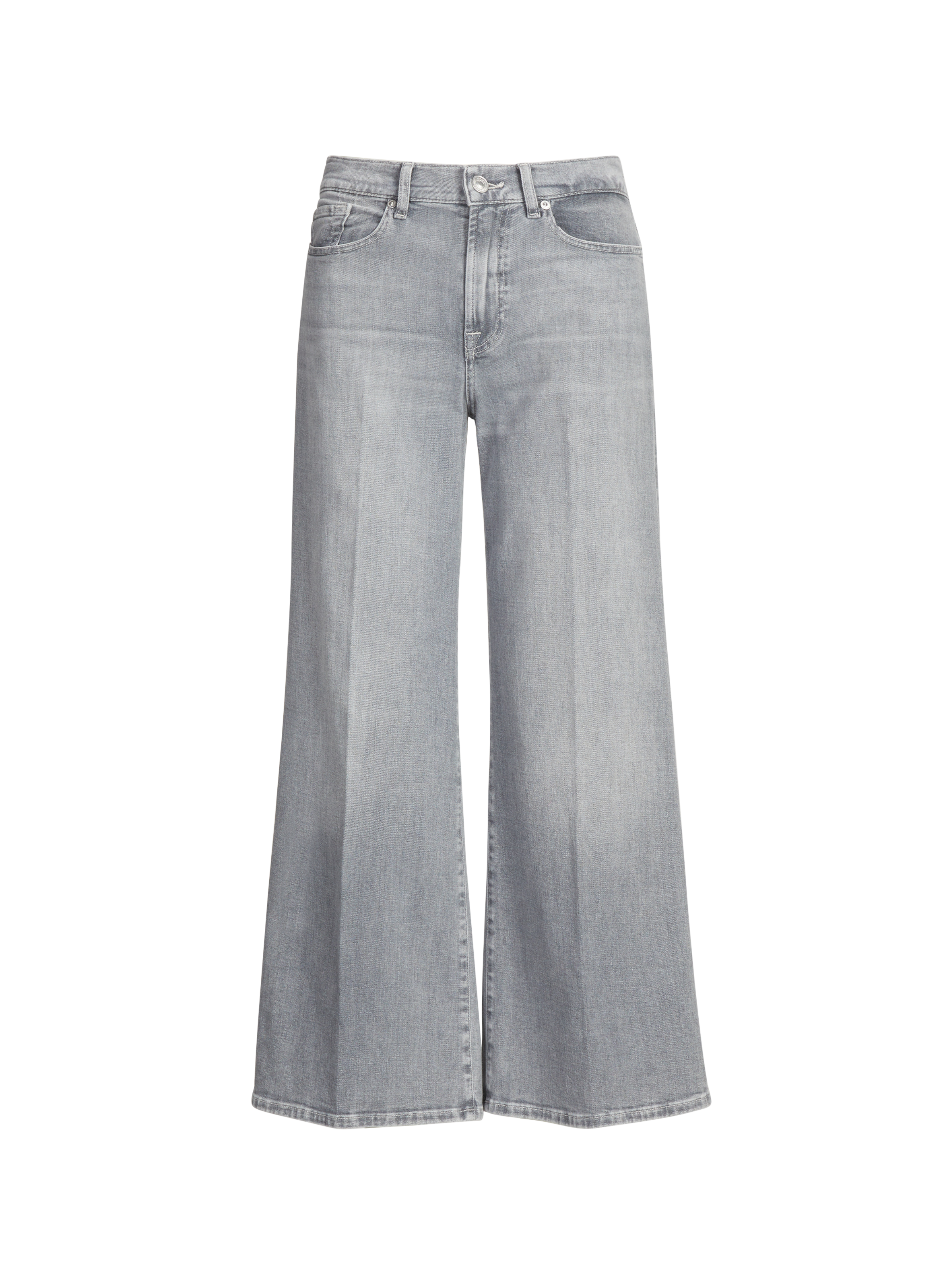 Wide-leg Lotta Ankle jeans in blended cotton 7 FOR ALL MANKIND Grey
