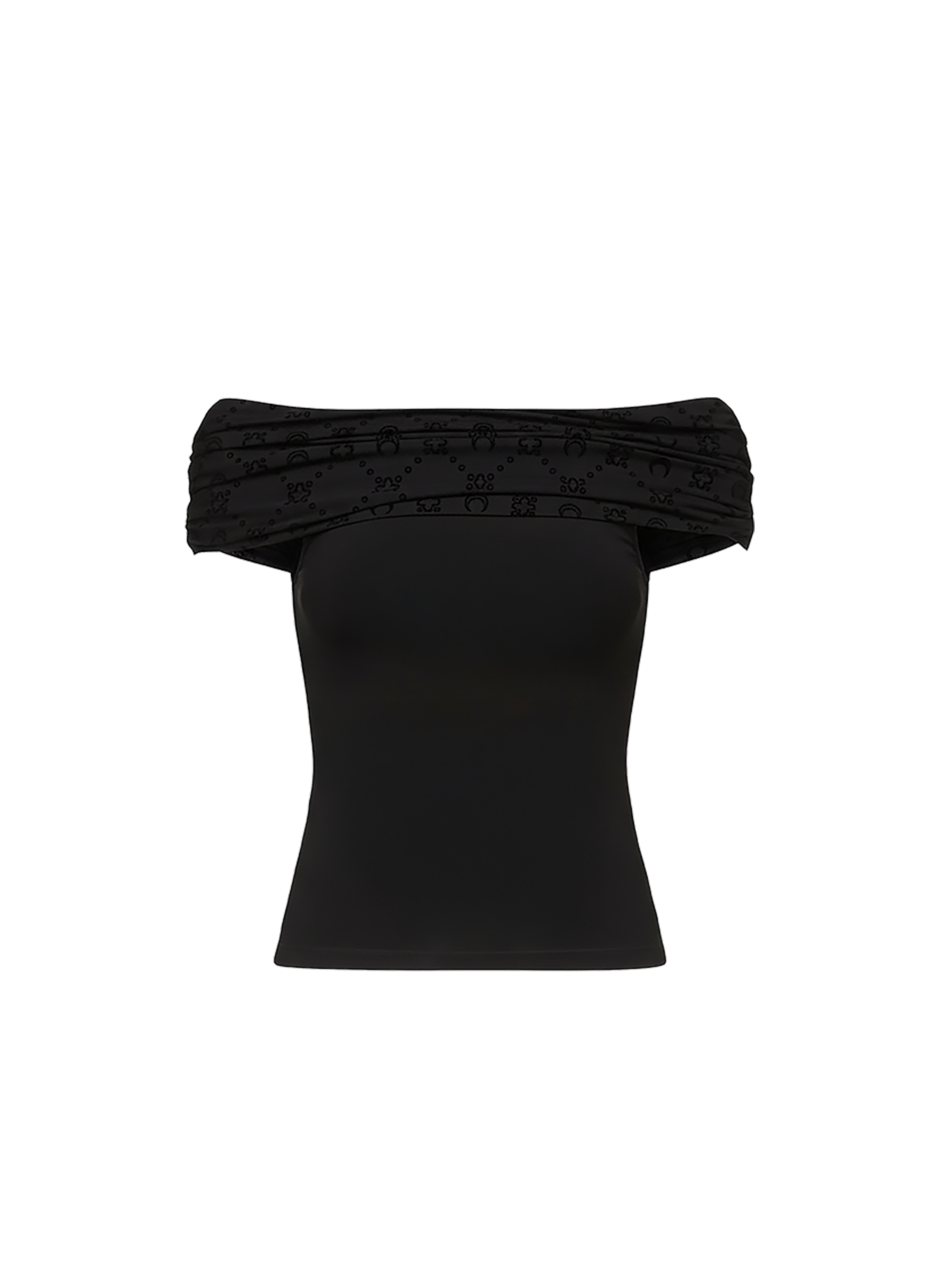 Top à épaules dénudées et drapé MARINE SERRE Noir