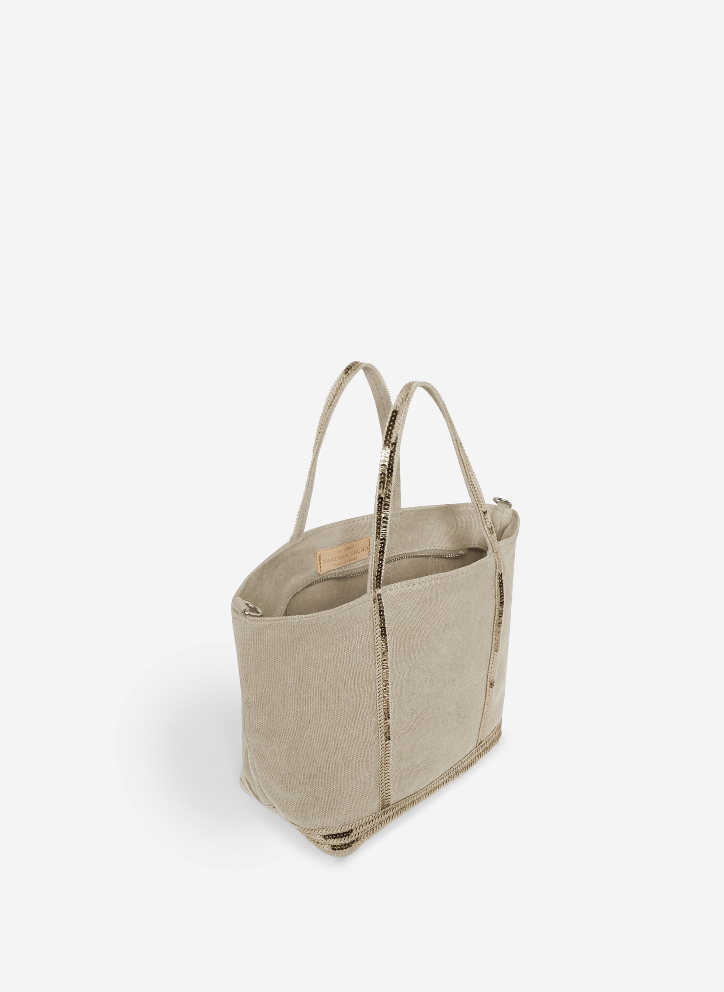 Cabas s zippé en lin VANESSA BRUNO Beige