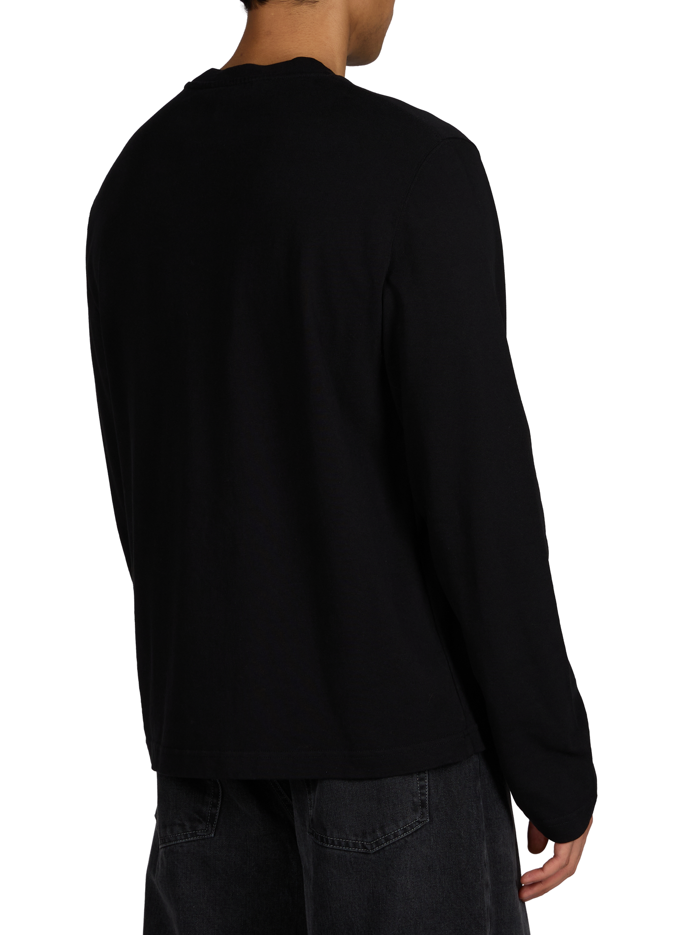 Long-sleeved Gros Grain cotton T-shirt JACQUEMUS Black