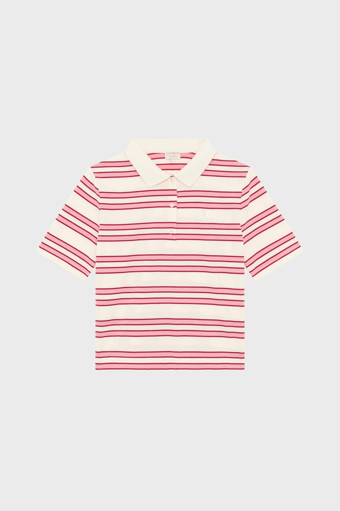 Polo rayé en coton mélangé -tamara PABLO Rose