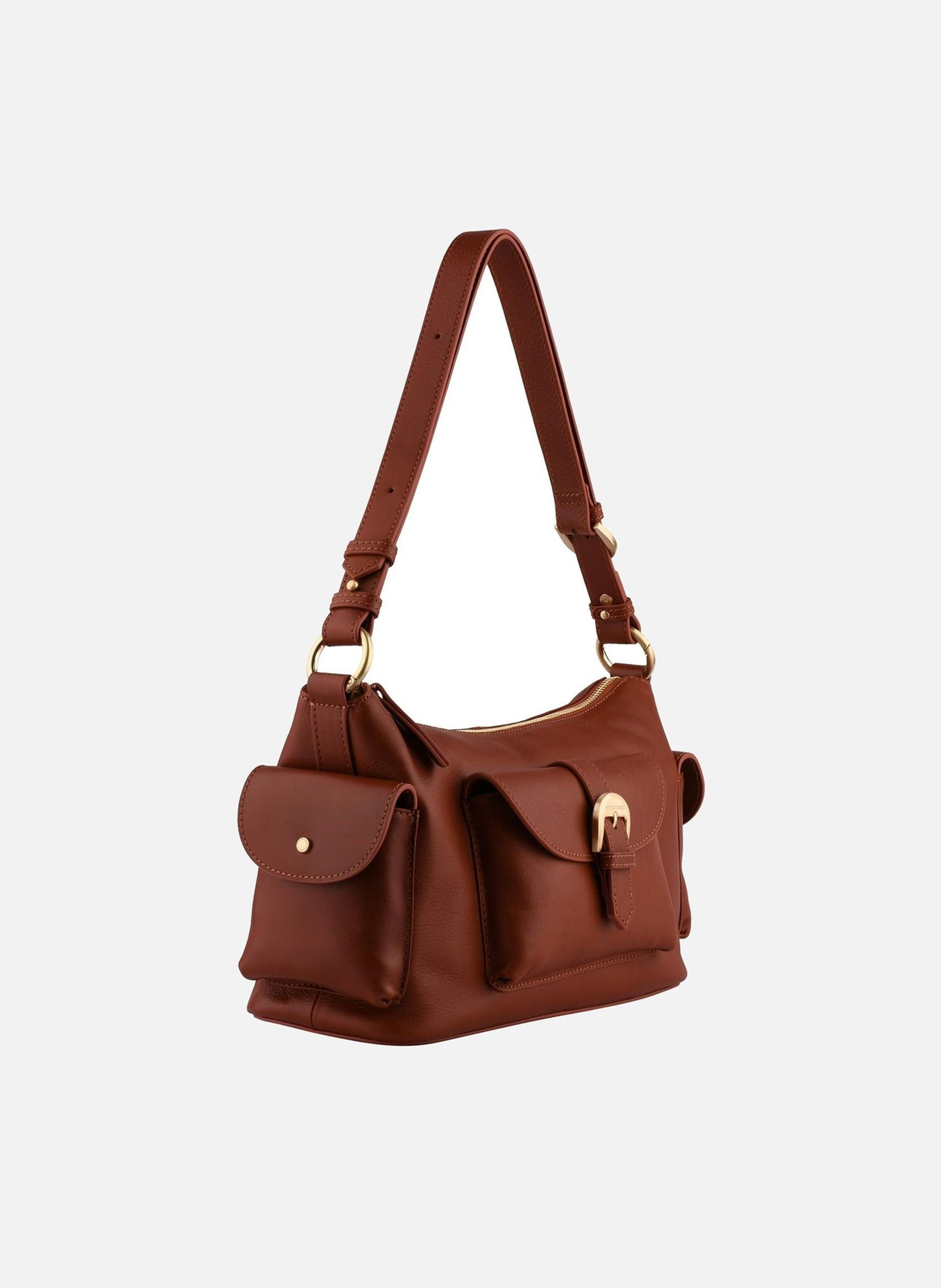 Scoop | sac porté épaule POURCHET Marron