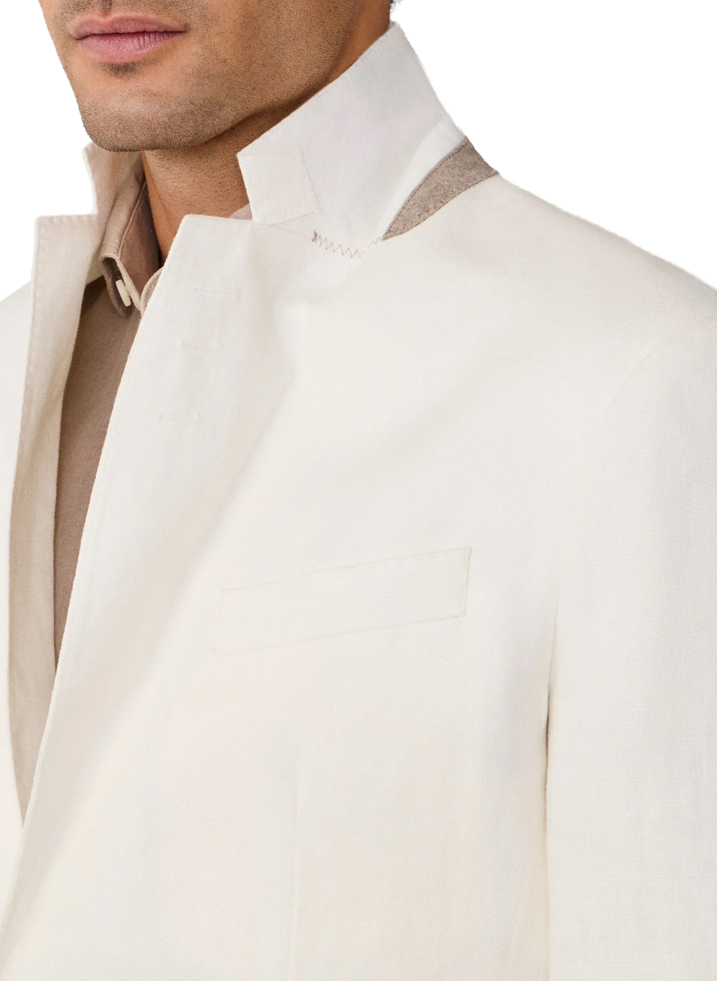 Fitted linen jacket HACKETT White