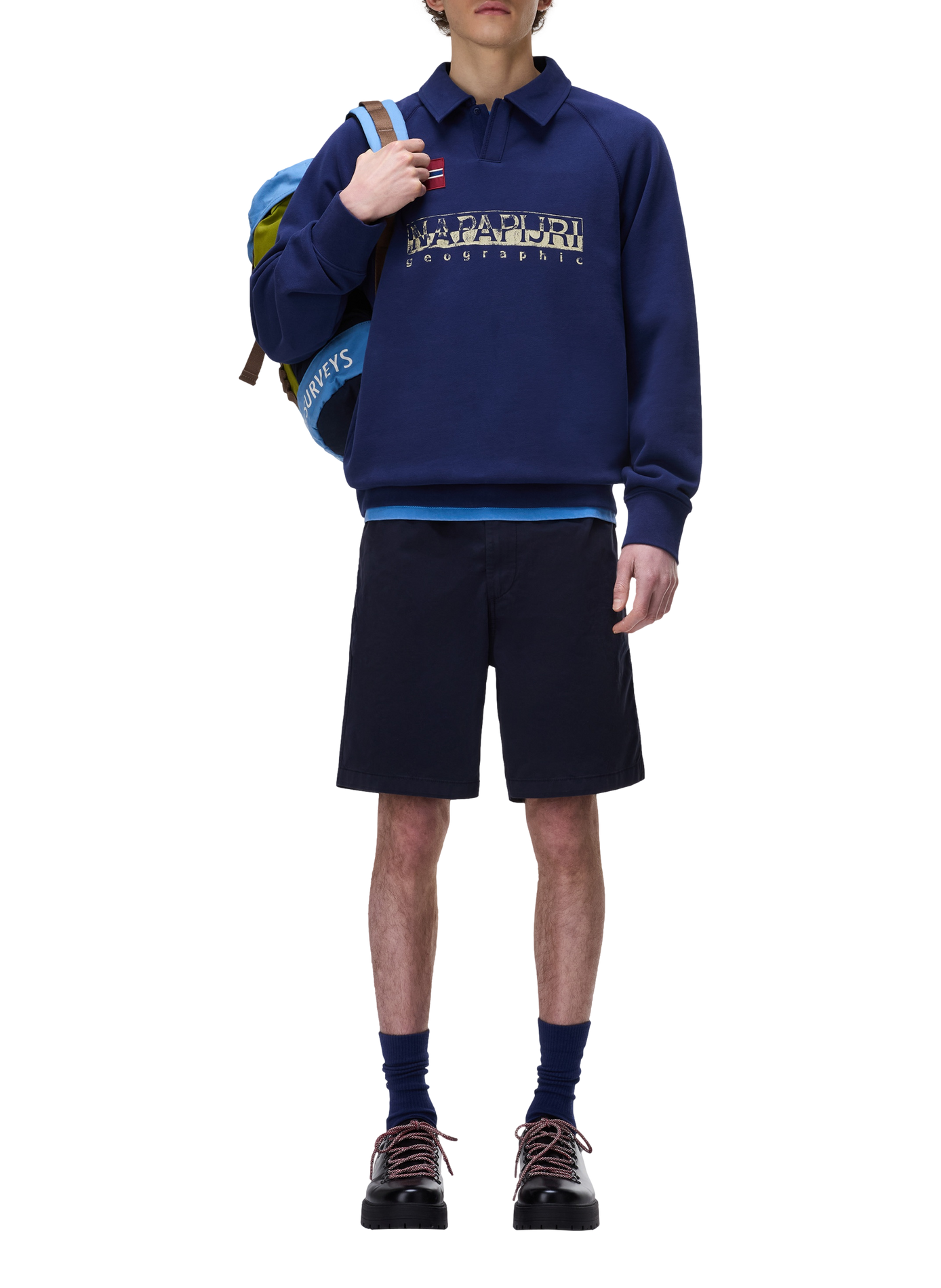 Short droit N-Hyperion en coton NAPAPIJRI Bleu