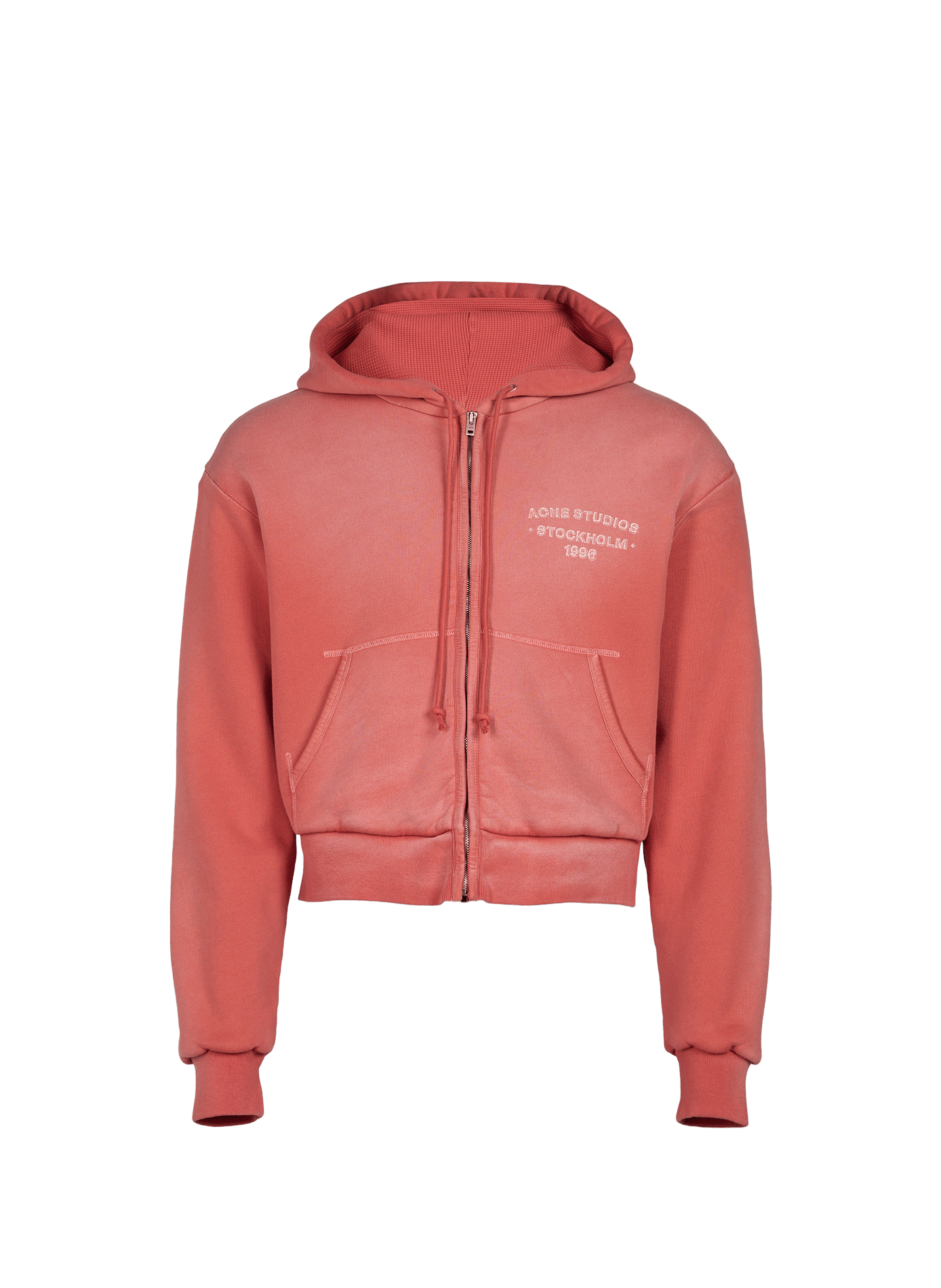 Gilet à capuche en coton ACNE STUDIOS Rouge