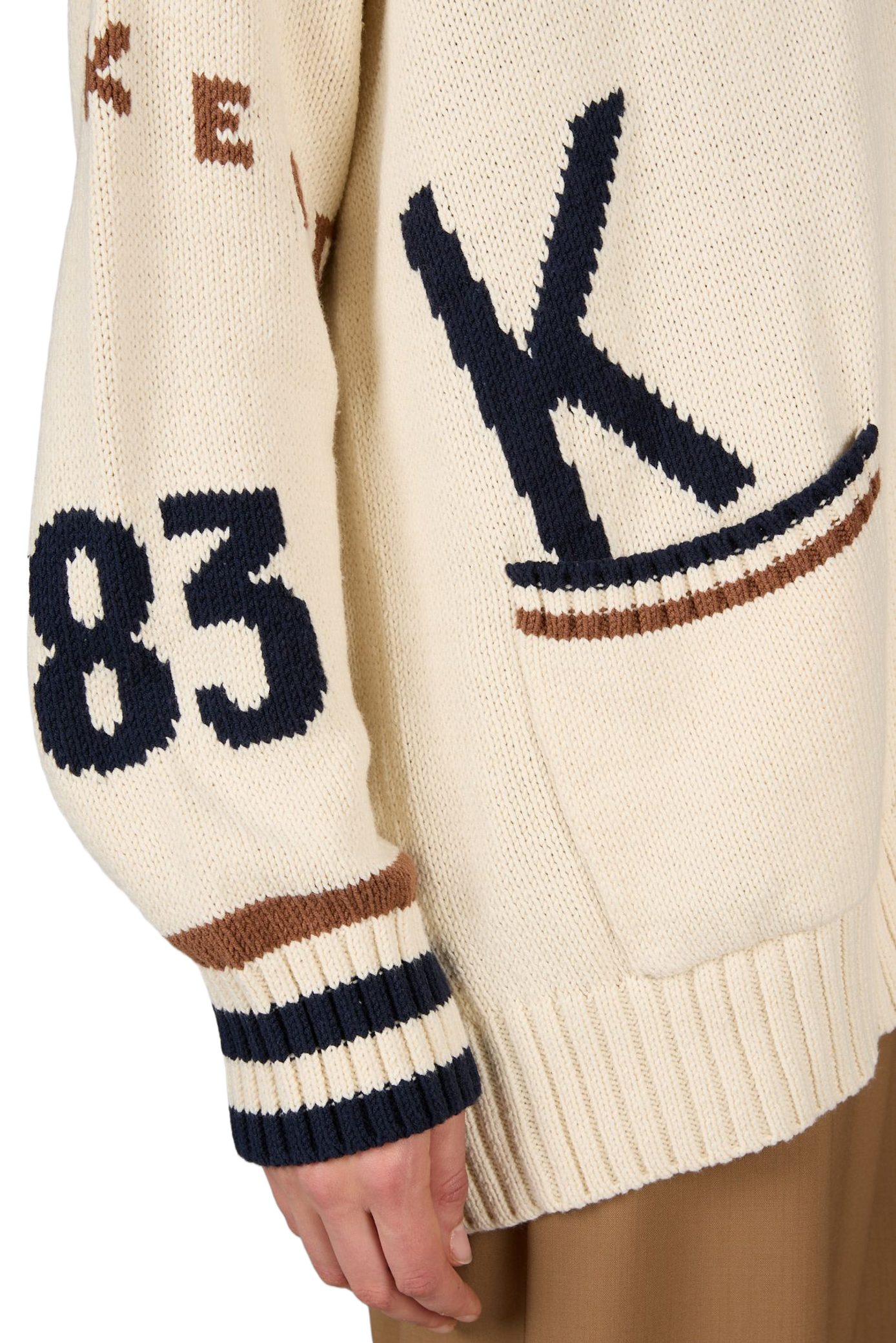 Oversize-Strick-Cardigan aus Baumwollmischung MAX MARA WEEK END Mehrfarbig