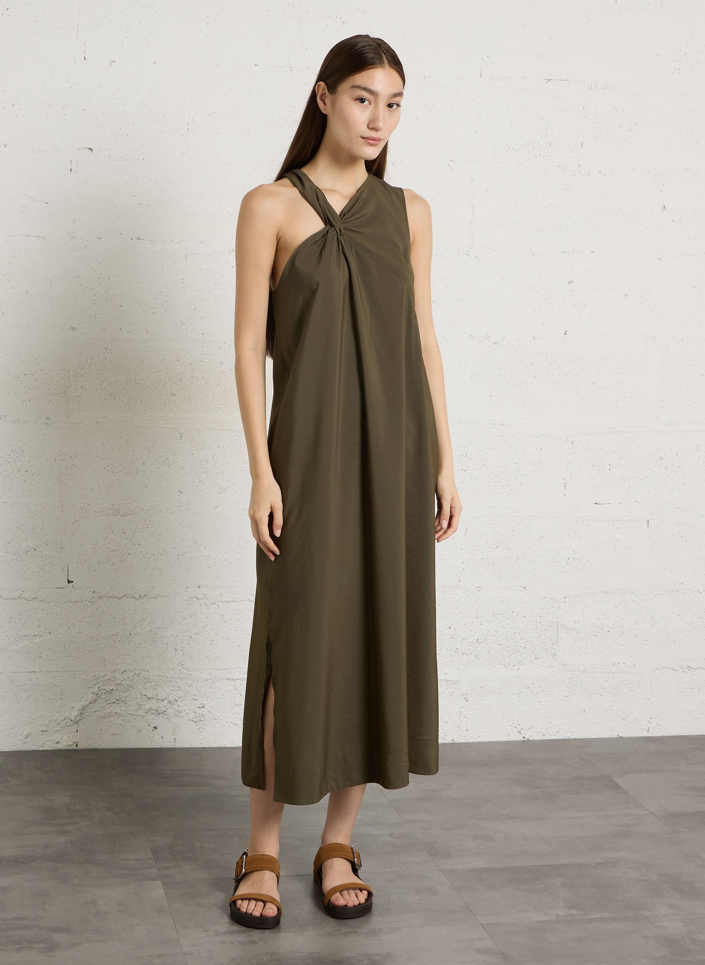 Robe longue ample emna SOEUR Kaki