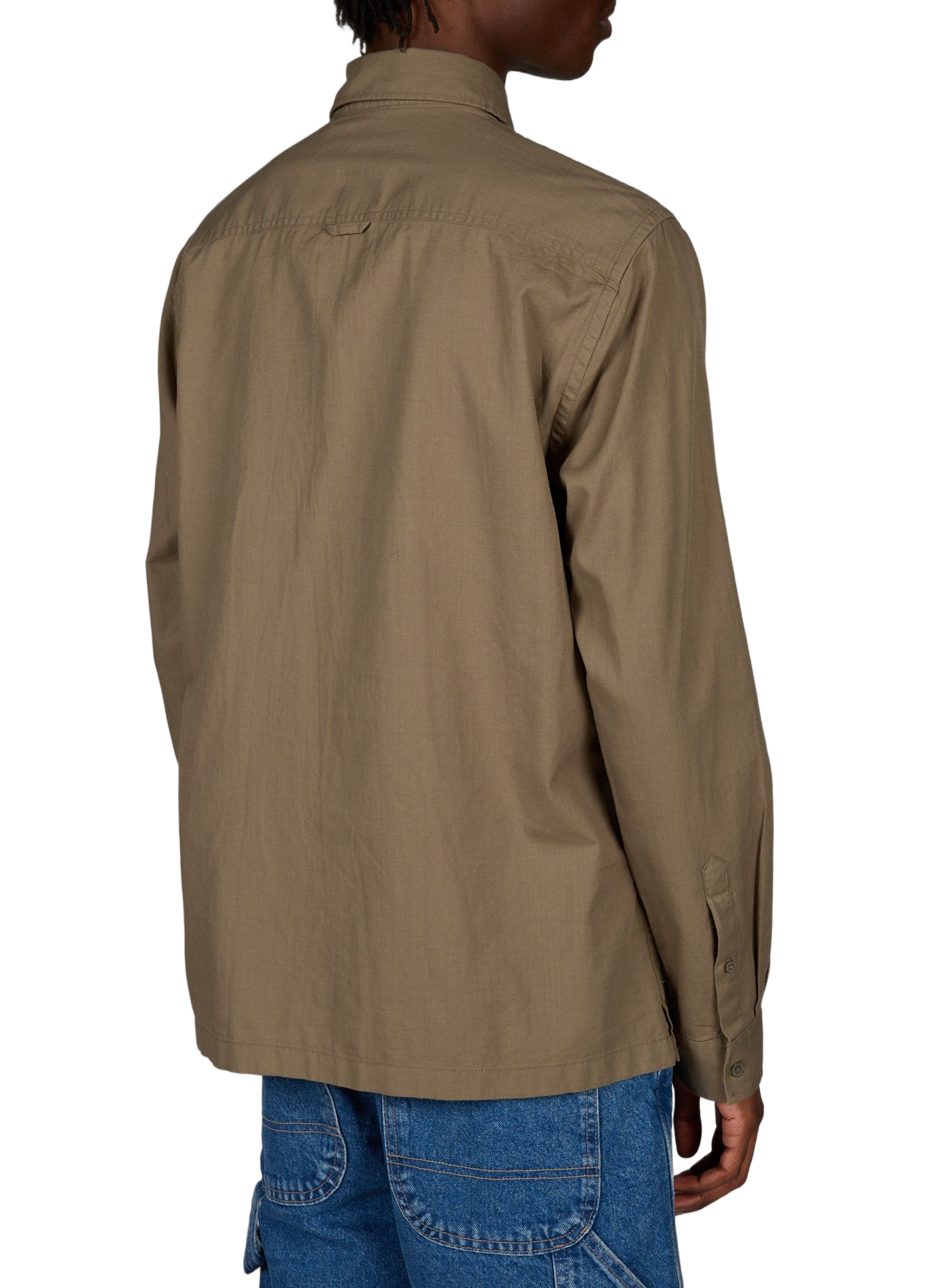 Solid color Kent cotton shirt PIERRE CARDIN Khaki