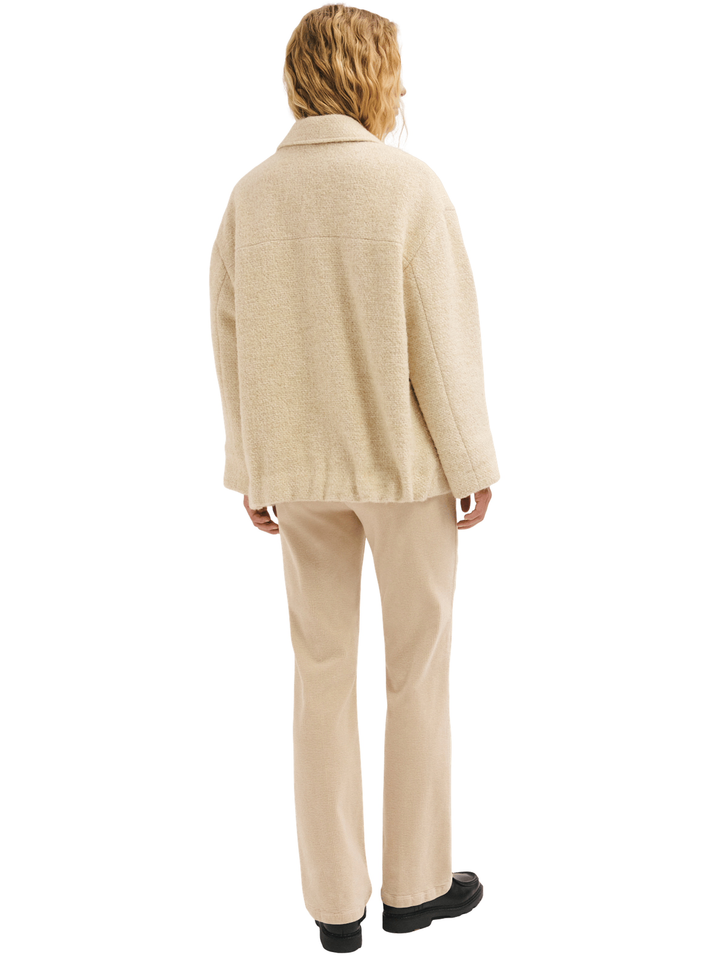 Manteau court en tweed uni - arly PABLO Beige