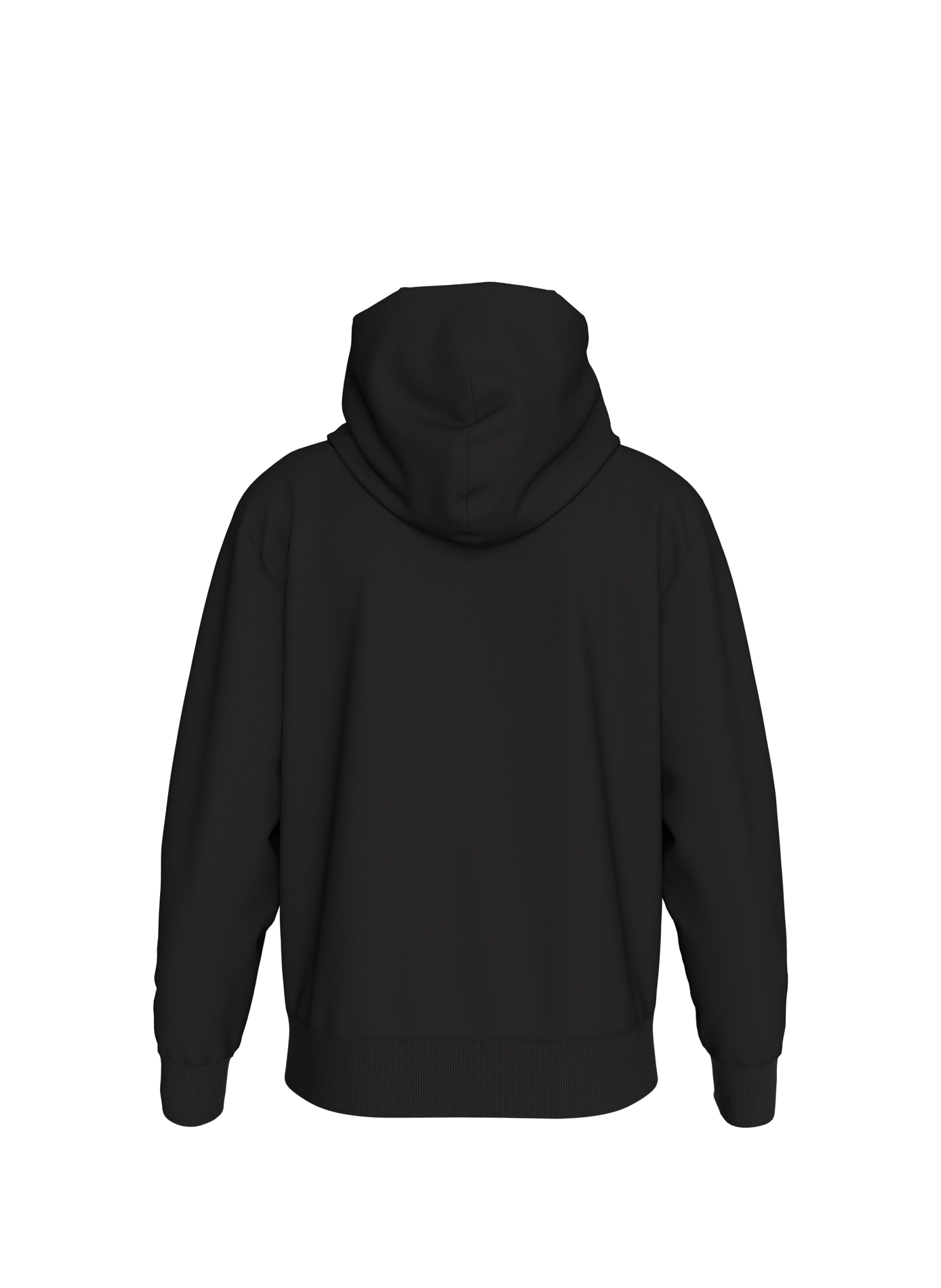 Sweat zippé à capuche avec manches longues en coton mélangé CALVIN KLEIN Noir