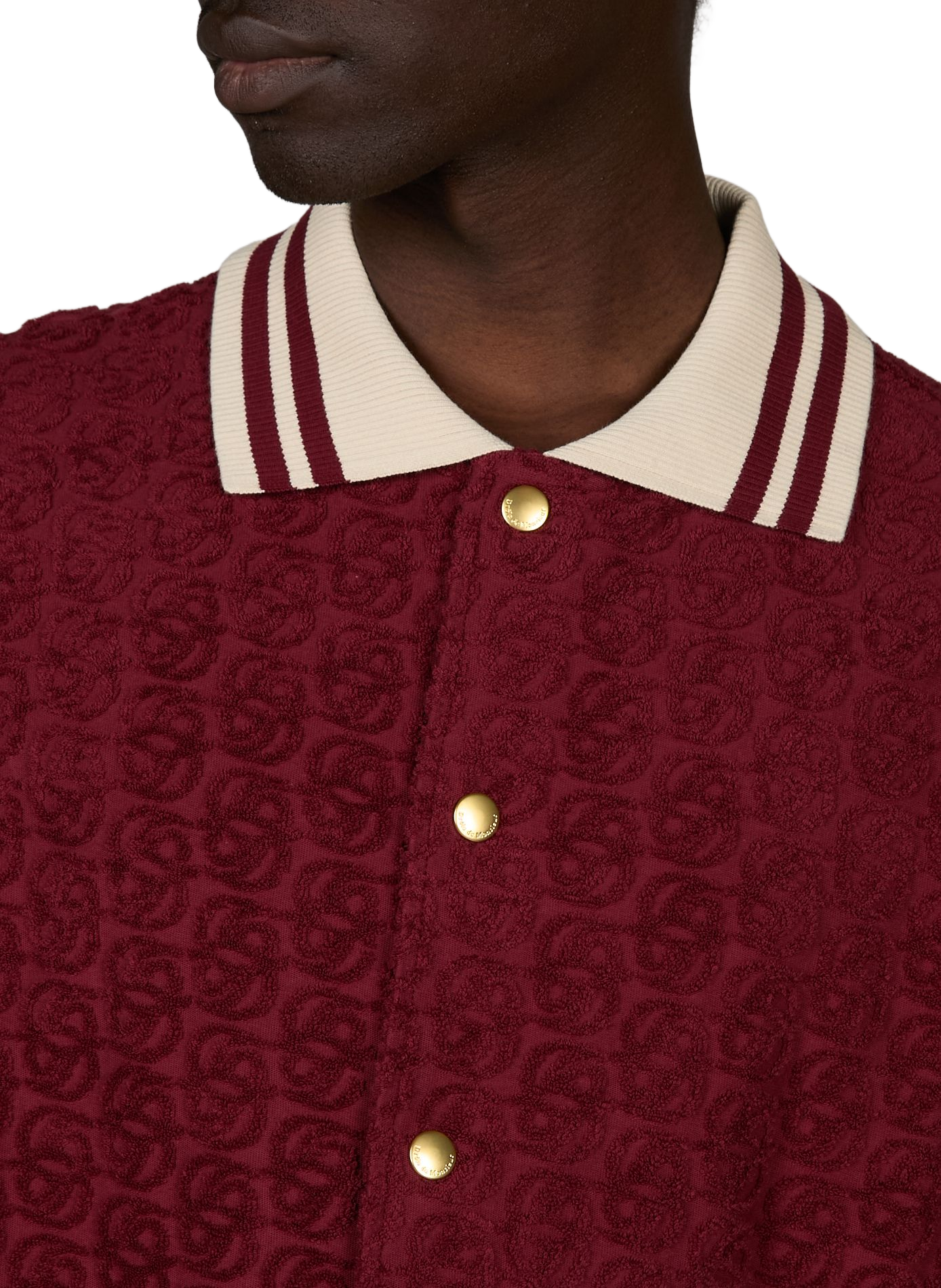 Chemise texturée en tissu éponge de coton DROLE DE MONSIEUR Rouge