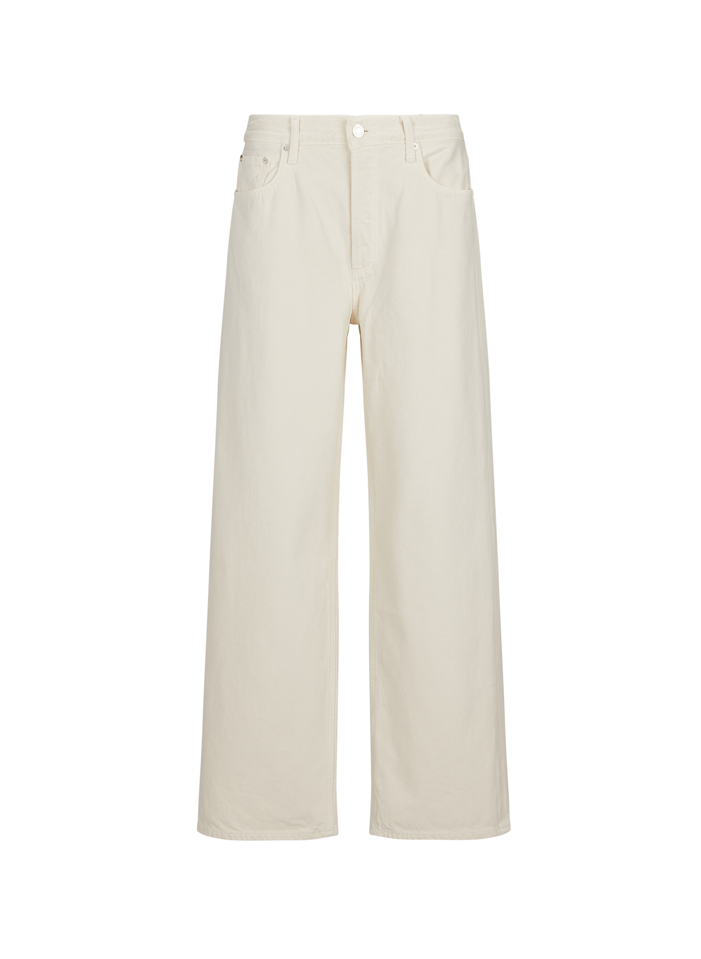 Pantalon ample taille basse 30,5" en coton AGOLDE Beige
