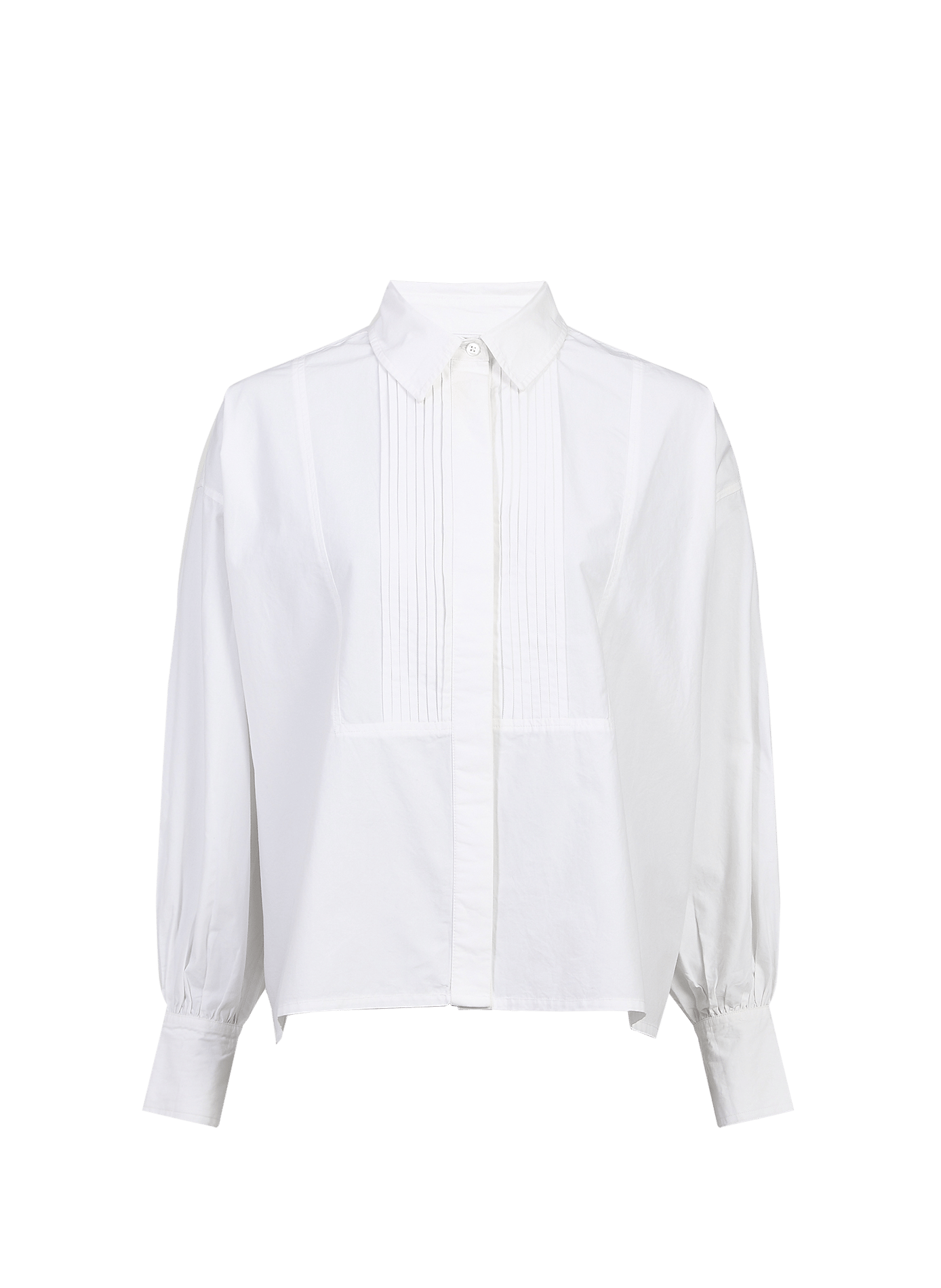 Oversized shirt KELIA P1727 in cotton BELLEROSE White
