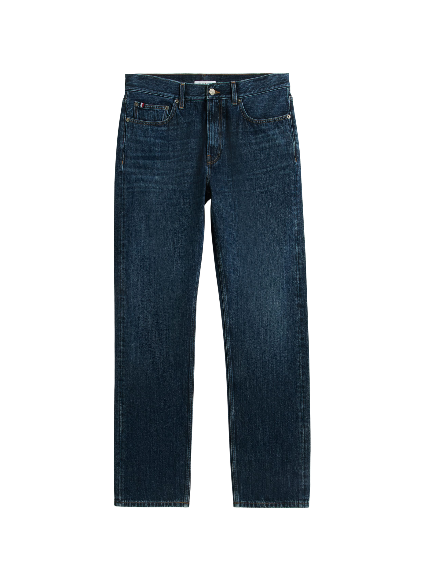 Gerade geschnittene blaue Jeans aus Baumwolle TOMMY HILFIGER Blau