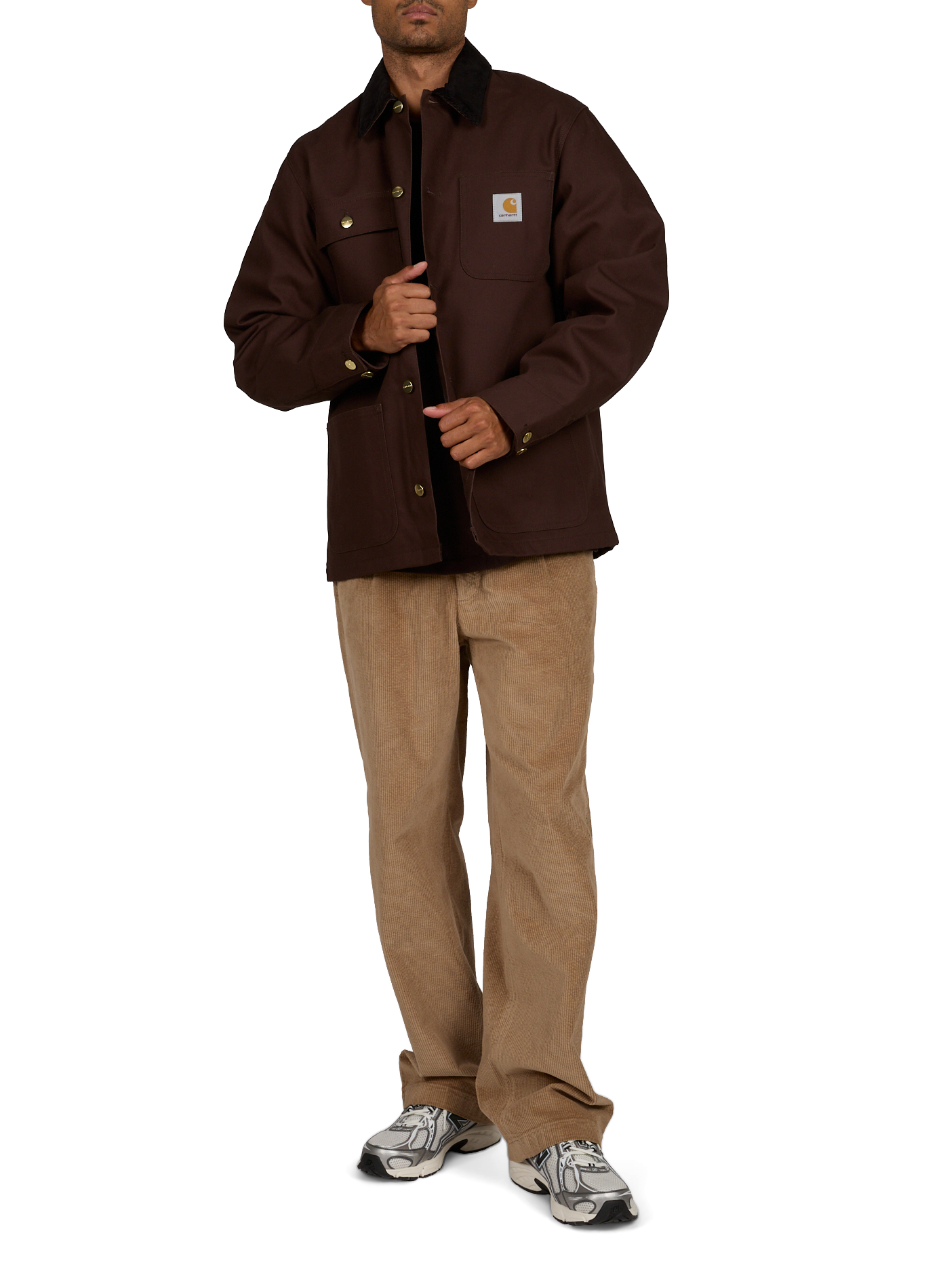 Jack met klassieke kraag van katoen CARHARTT WIP Bruin