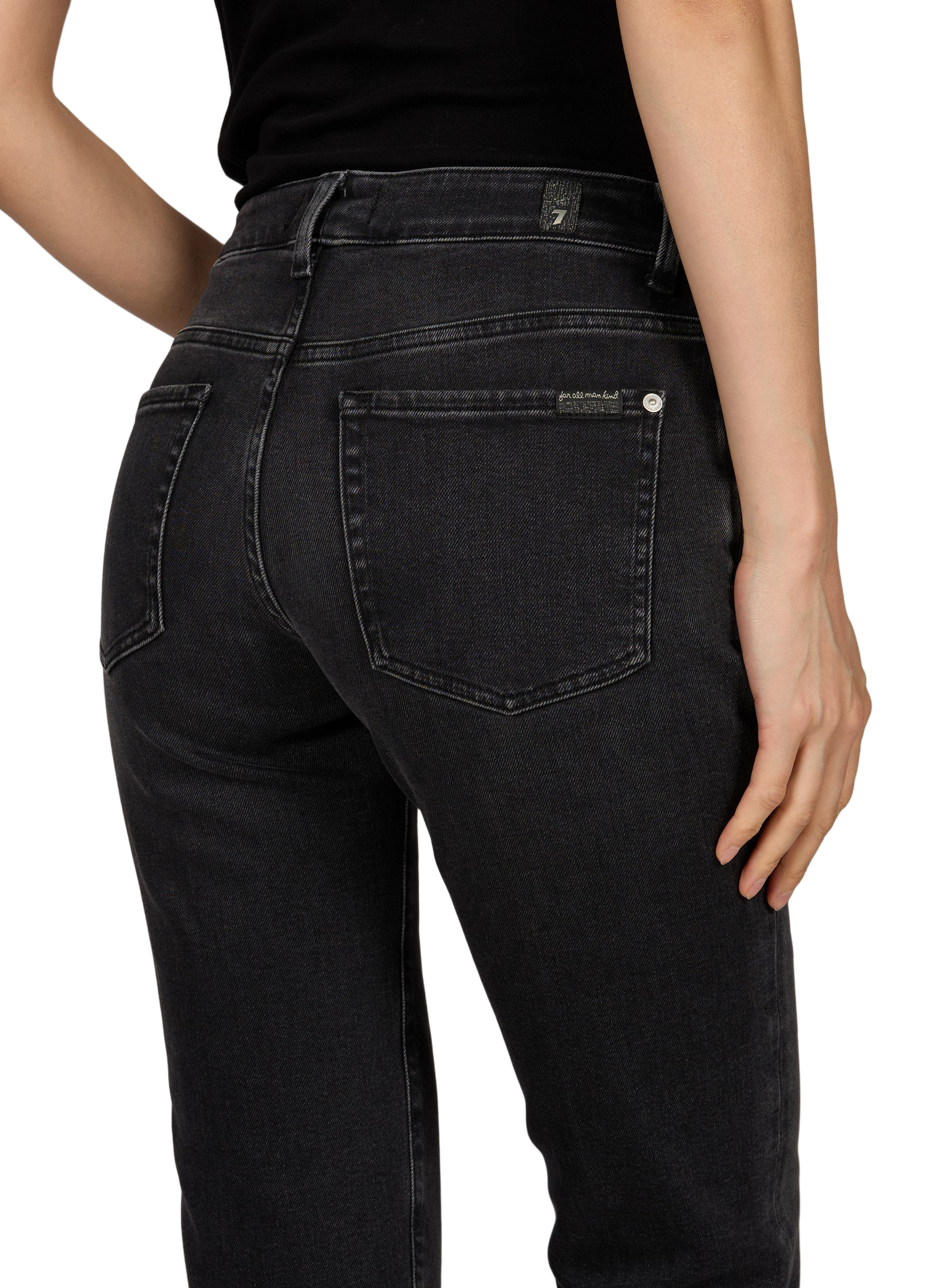 Jean droit  7 FOR ALL MANKIND Noir