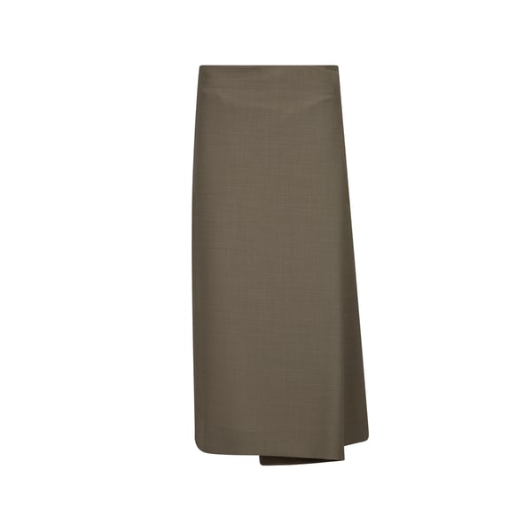 Jupe mi-longue Hallie à taille nouée en laine Jupe mi-longue Hallie à taille nouée en laine