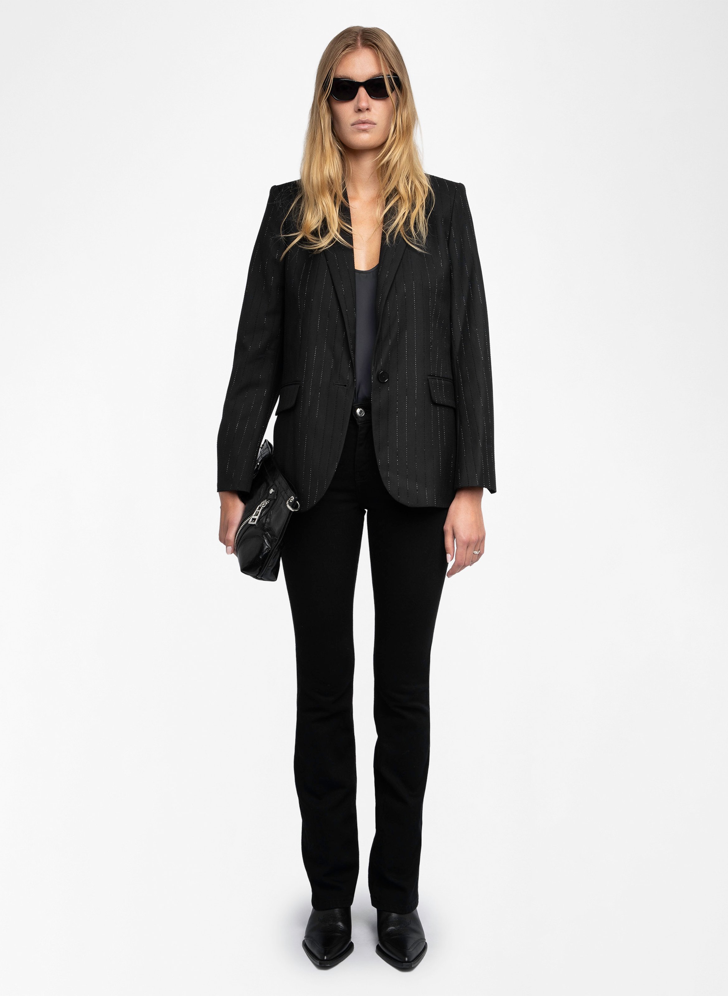 Blazer droit à strass valse ZADIG&VOLTAIRE Noir