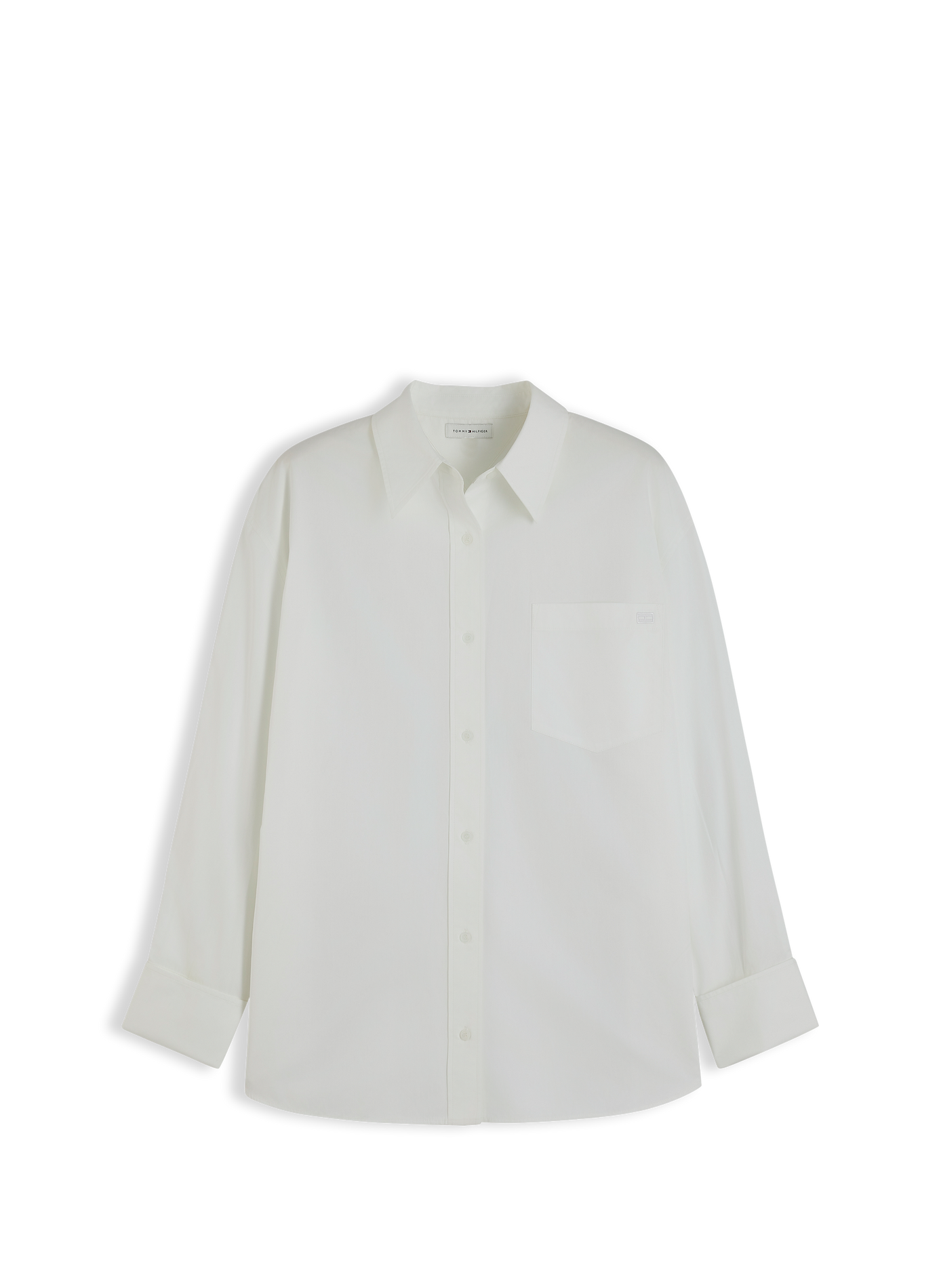 Oversized shirt with pocket TOMMY HILFIGER White