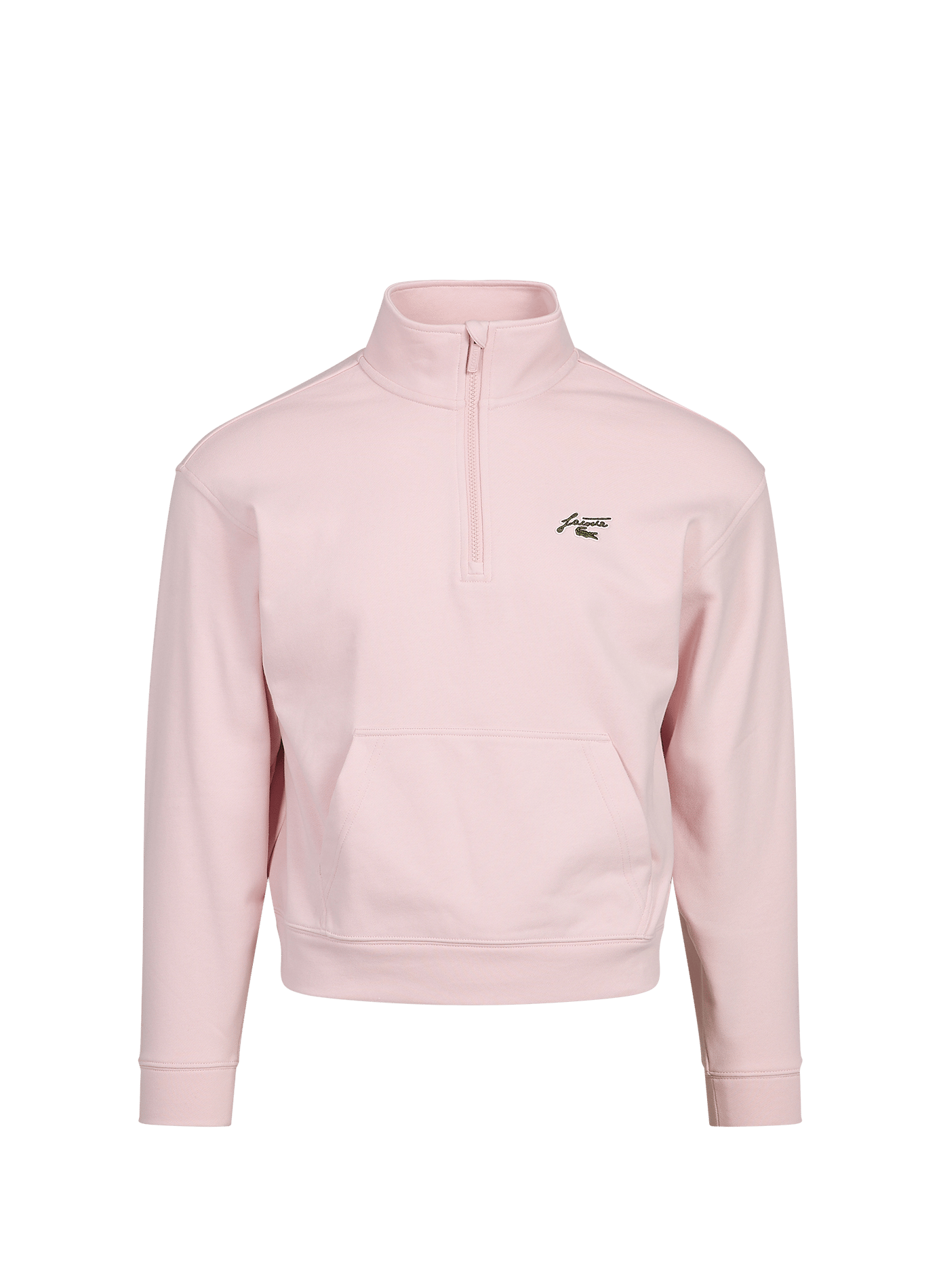 Sweat droit col montant en coton mélangé LACOSTE Rose