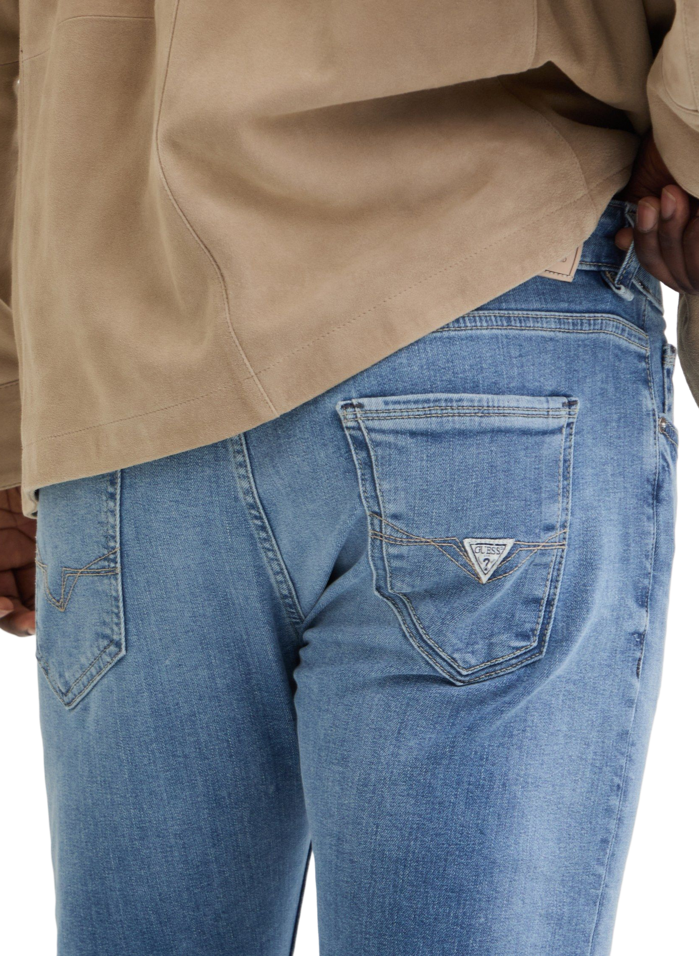 Skinny-Jeans Miami aus Baumwollmischung GUESS Blau