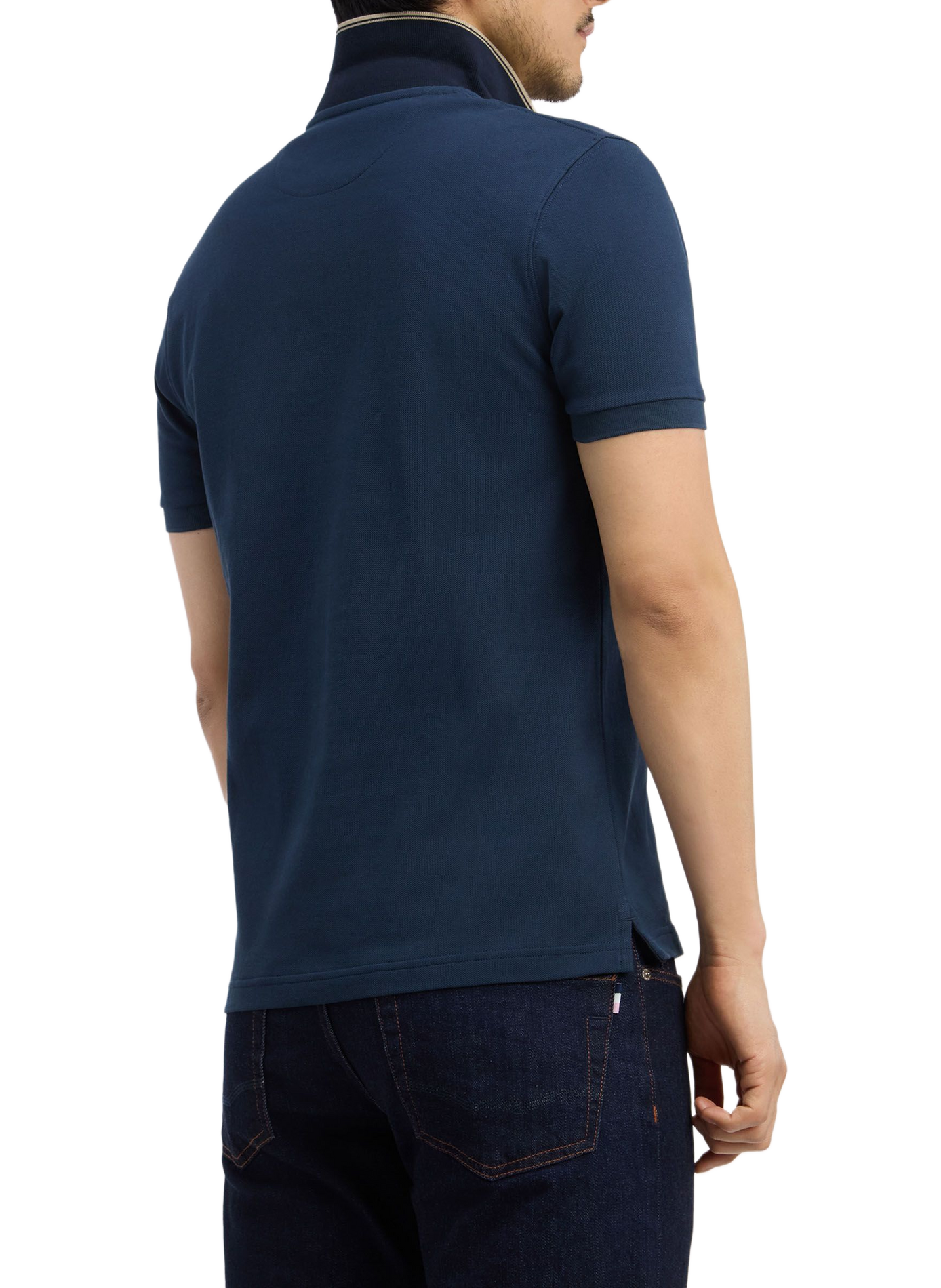 Polo droit à logo brodé en coton EDEN PARK Grey