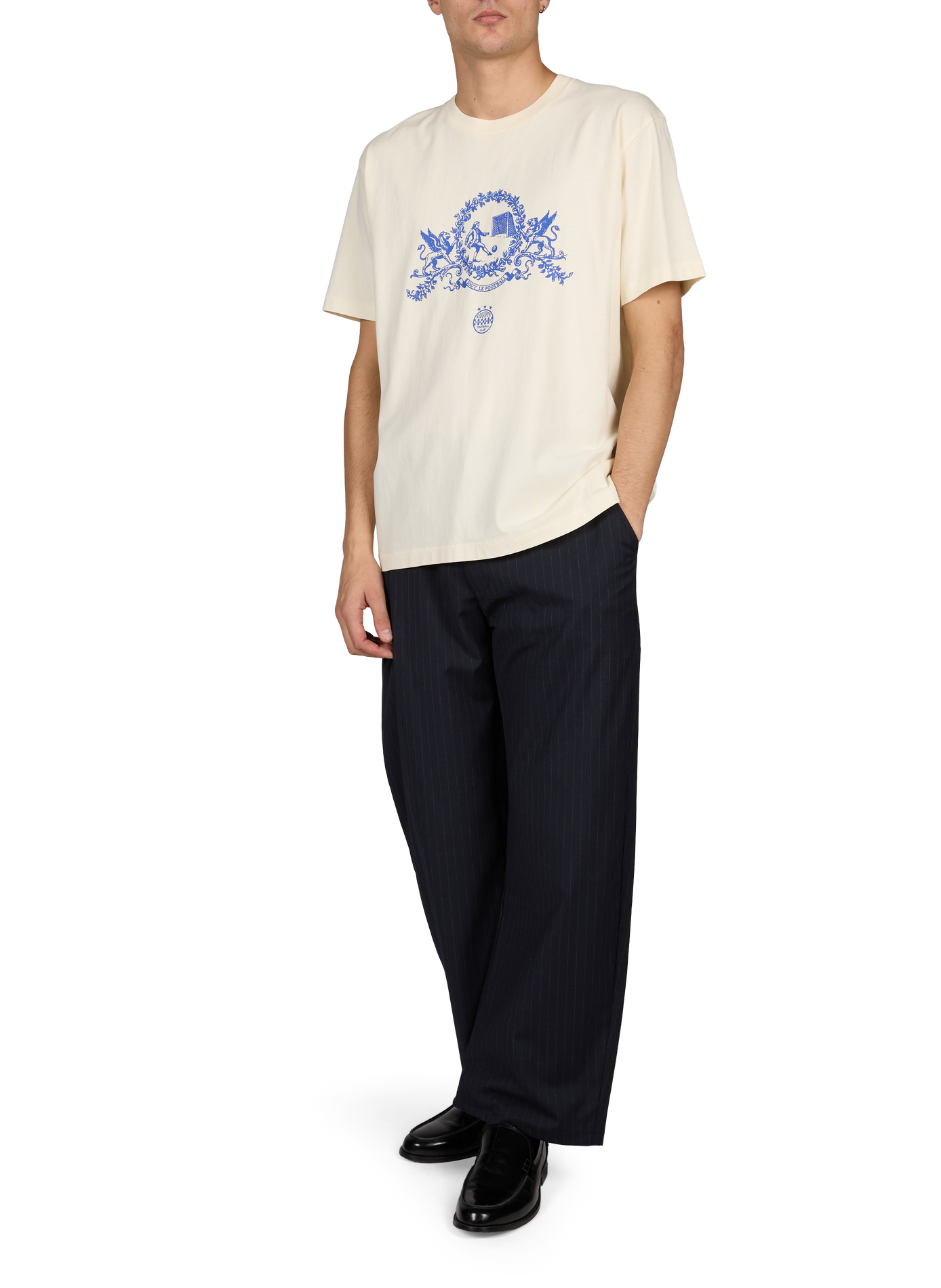 Weit geschnittenes bedrucktes T-Shirt aus Baumwolle KIDSUPER Beige