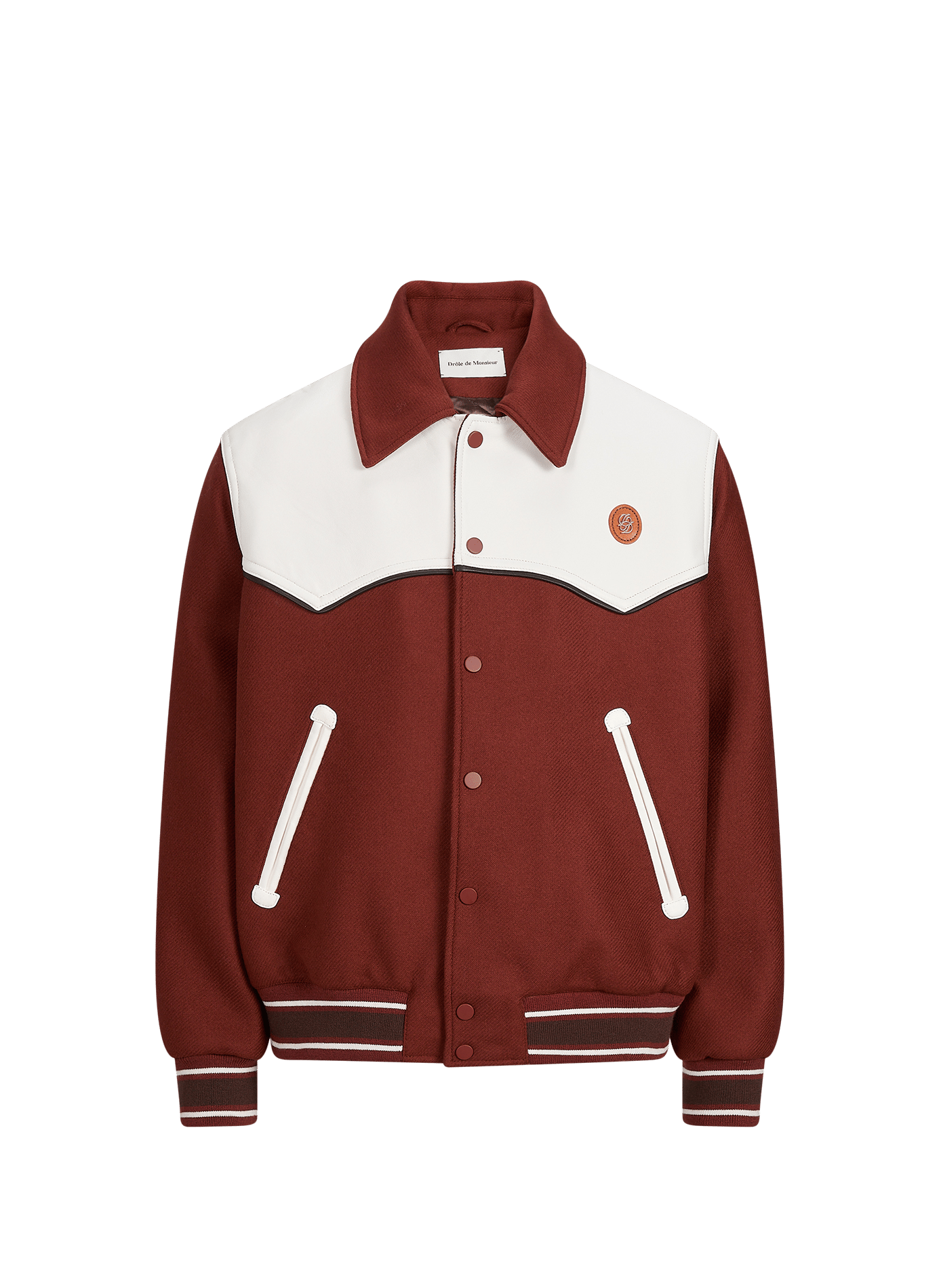 Gerade geschnittene geknöpfte Jacke aus Wollmischung DROLE DE MONSIEUR Rot