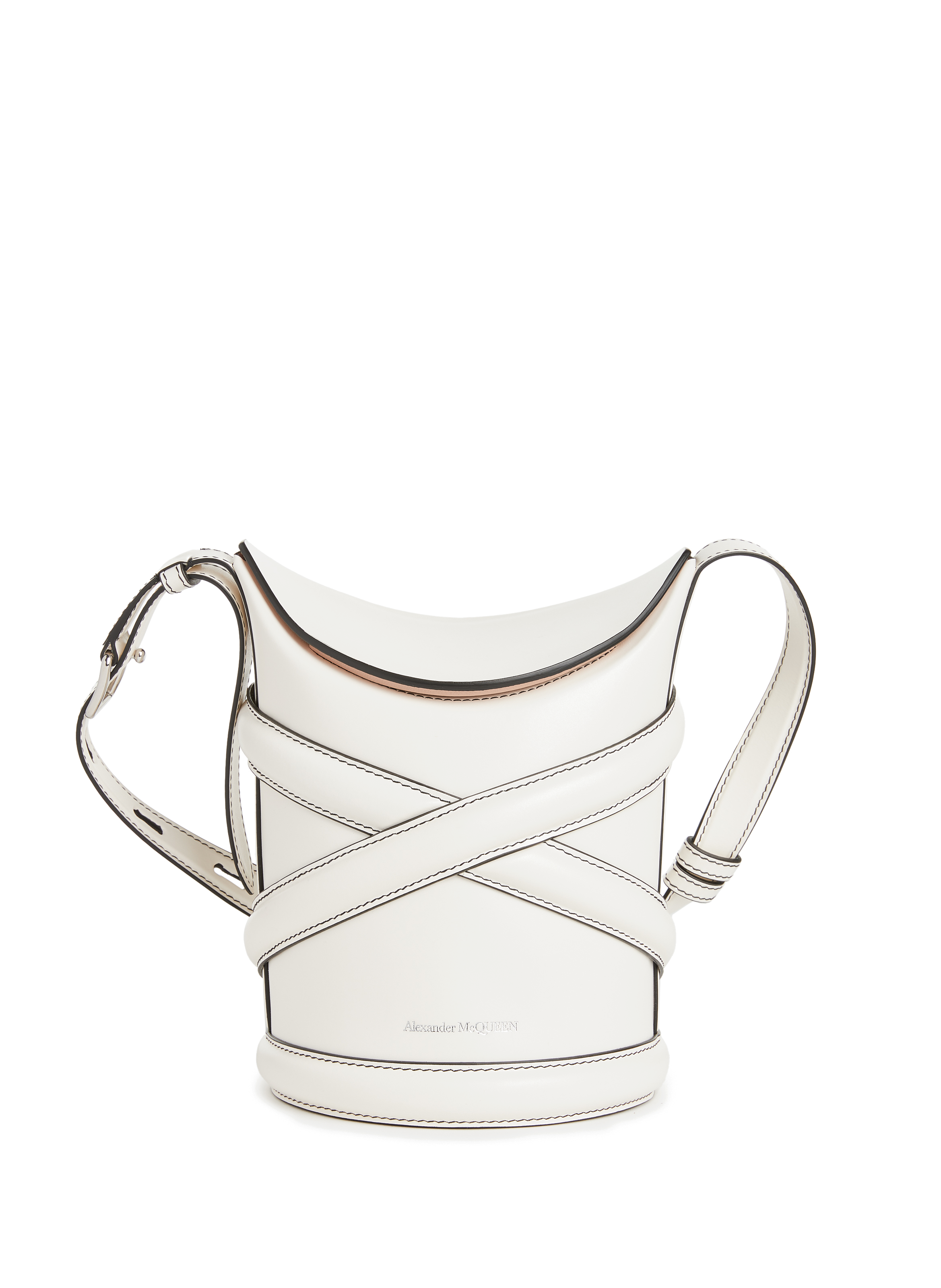 ALEXANDER MCQUEEN Sac seau Curve Blanc