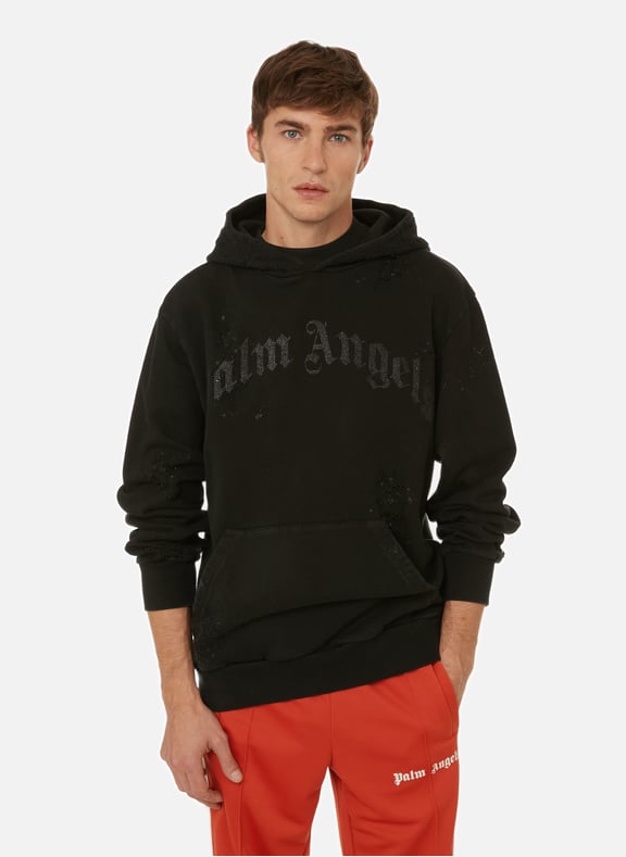 Cotton hoodie Black by PALM ANGELS PALM ANGELS Cotton hoodie Black