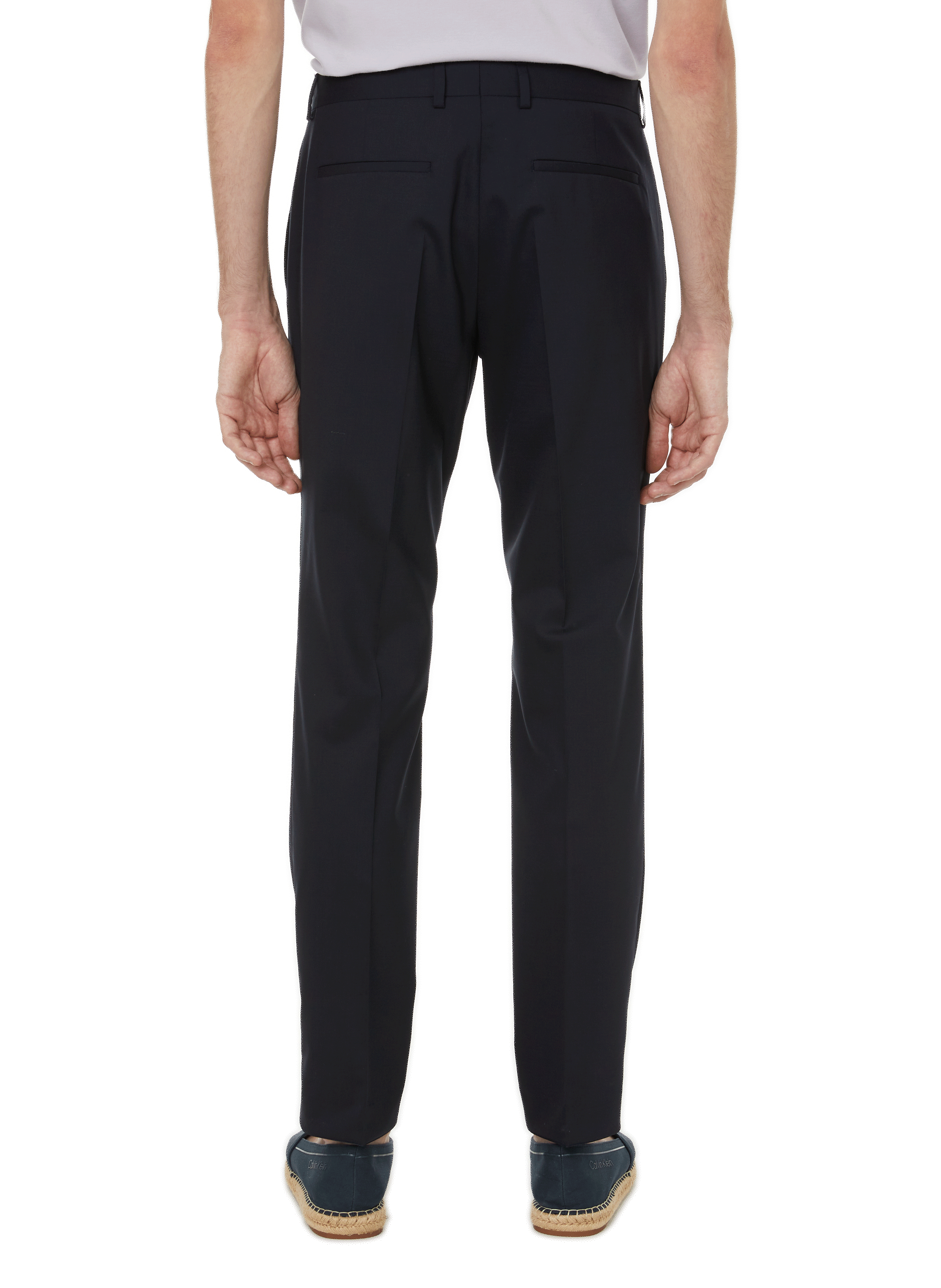 Pantalon de costume slim en laine vierge CALVIN KLEIN Bleu
