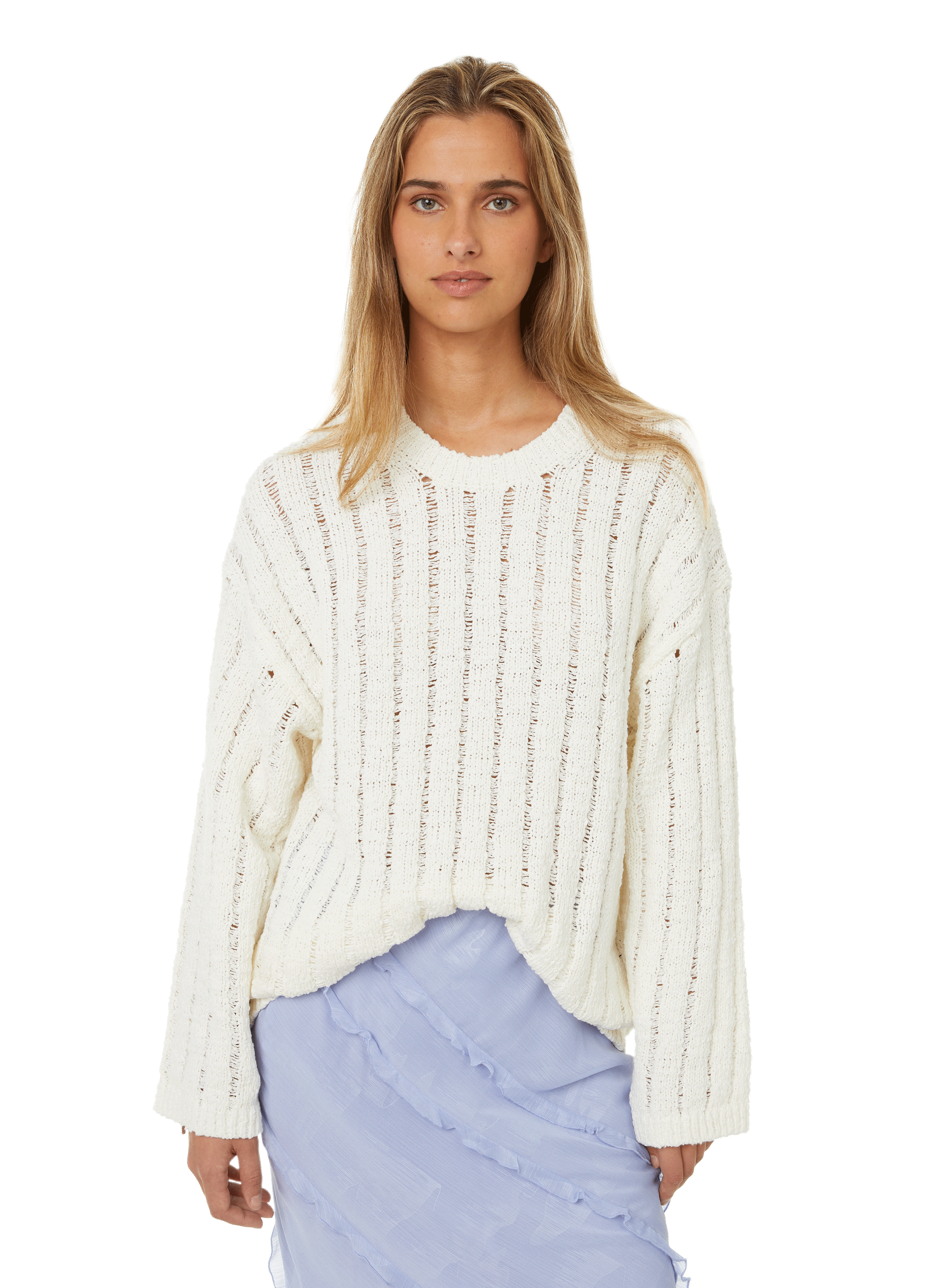 Julia Crew Neck cotton jumper SAMSOE SAMSOE Beige