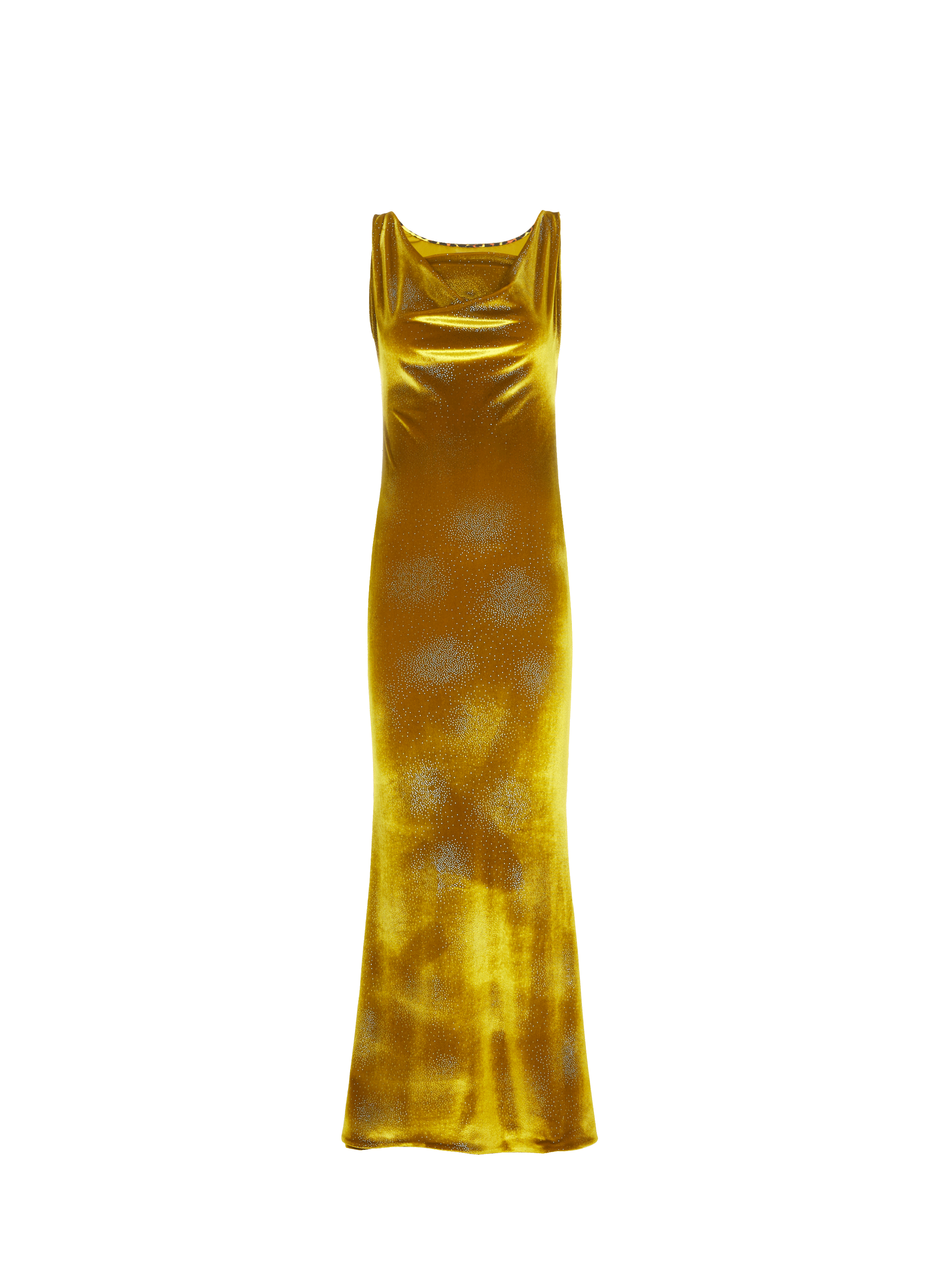 Robe longue en velours