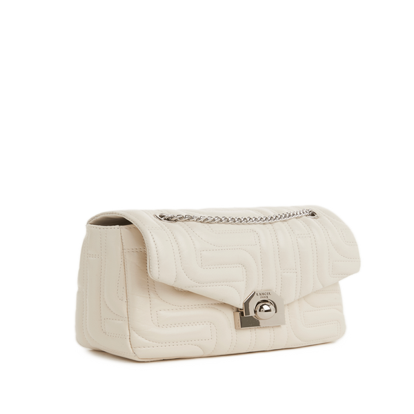Lancel Midi-minuit M Quilted Leather Handbag In White