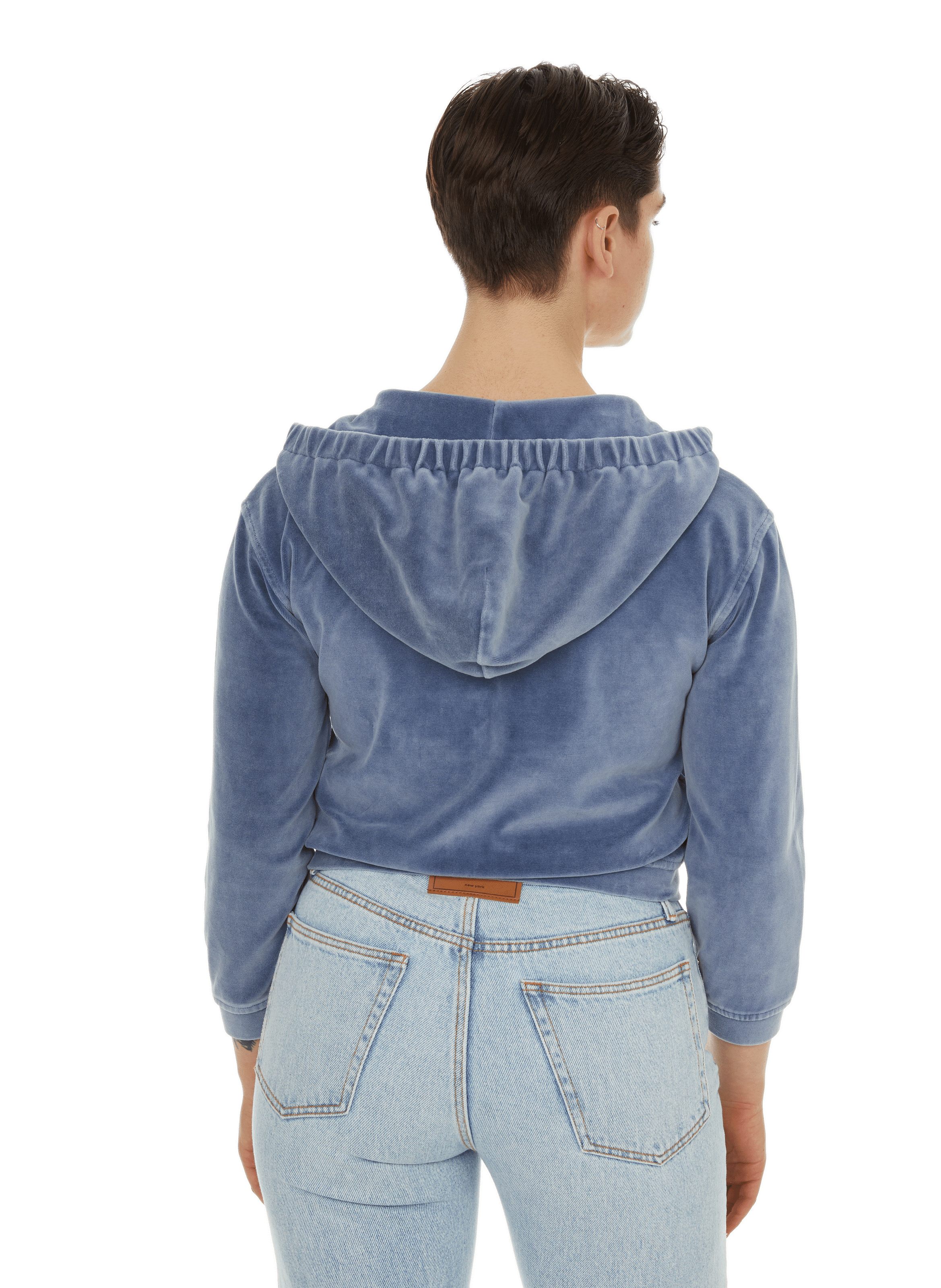 Hoodie en velours  ALEXANDER WANG Bleu