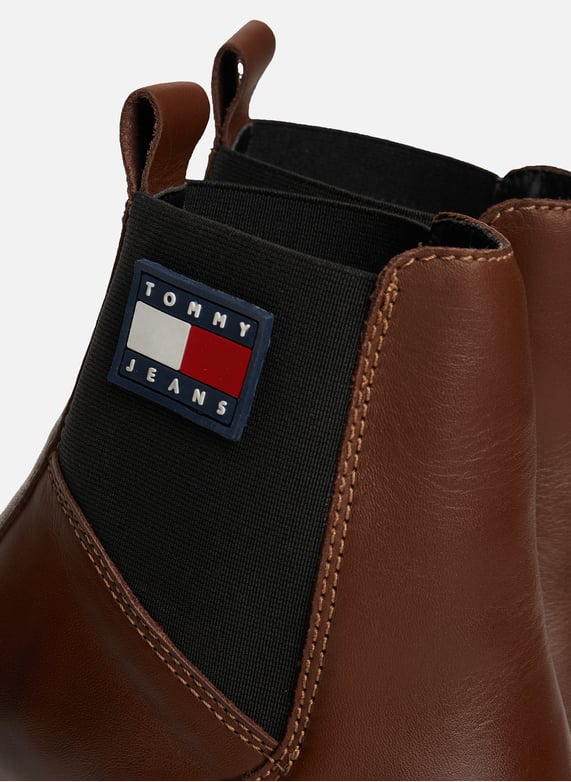 Bottine marron tommy hilfiger femme on sale