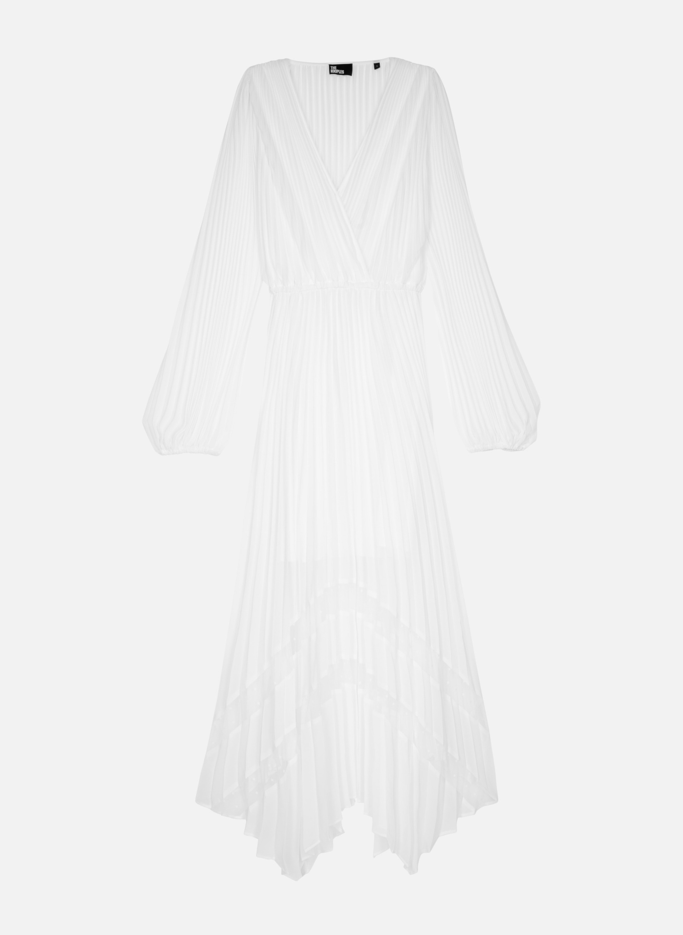 Robe longue plissée avec plumetis THE KOOPLES Beige