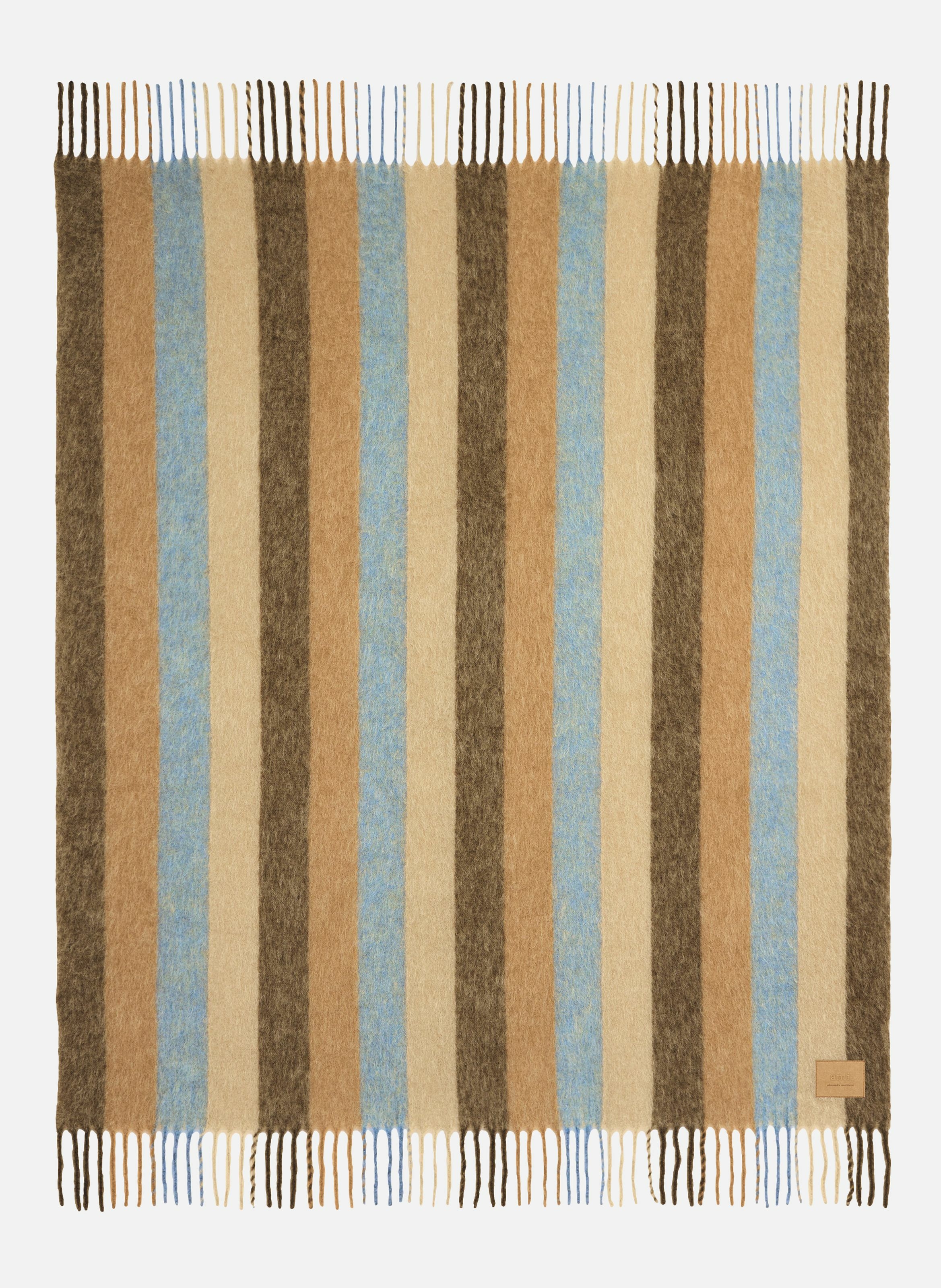 Plaid rayé alexandre mattiussi en mohair unisexe AMI PARIS Marron