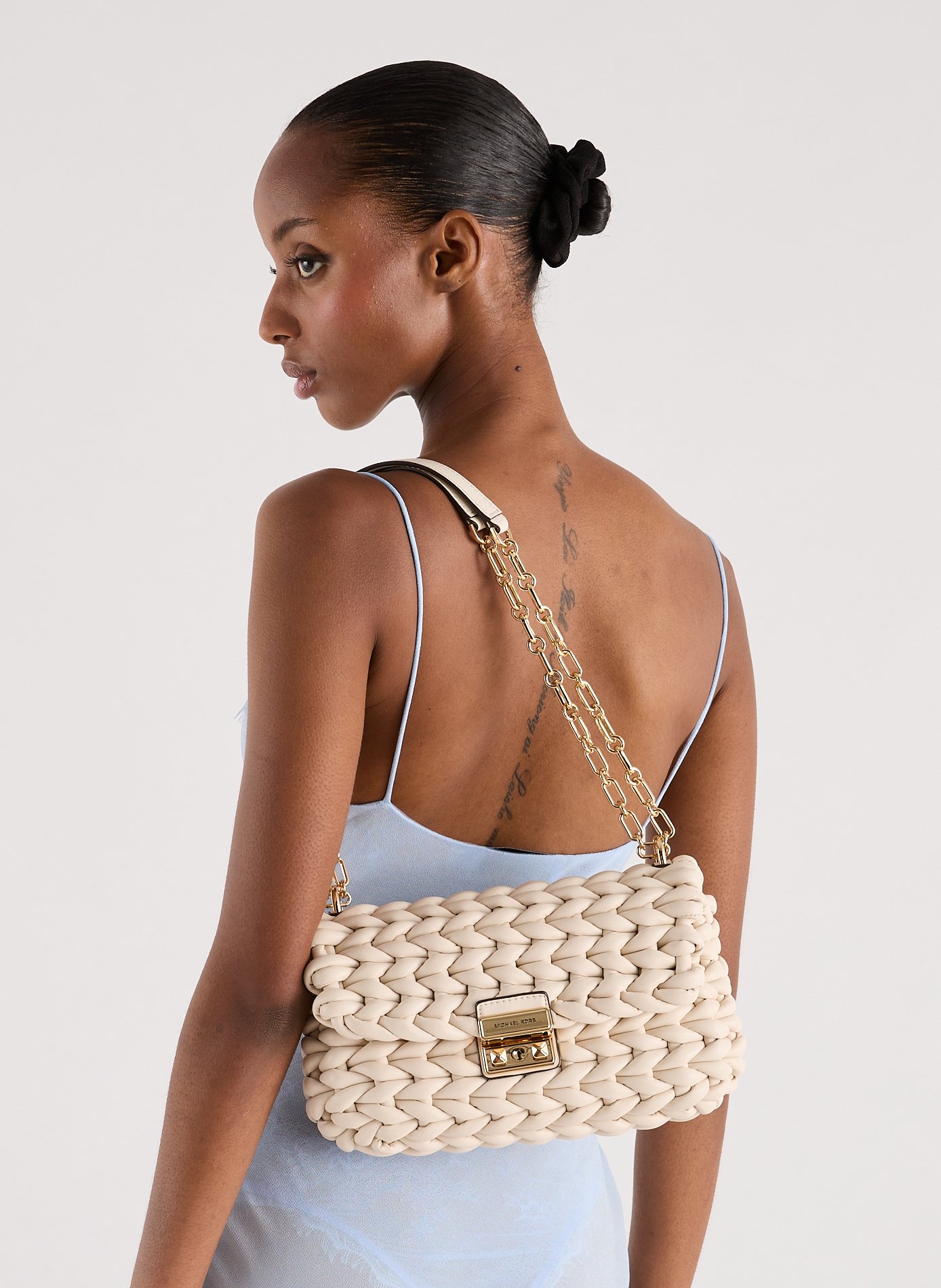 Textured leather handbag  MICHAEL KORS White