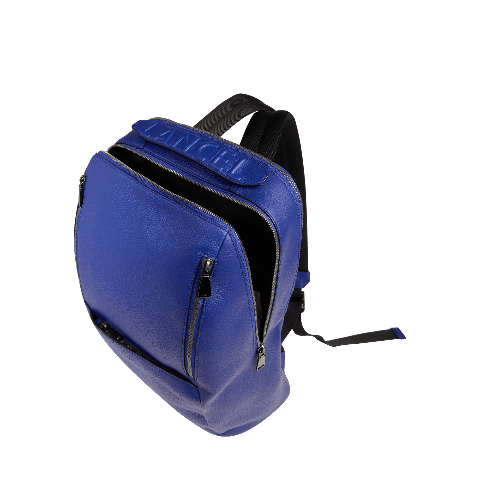 Sac à dos zippé 15'6 origami de lancel en cuir LANCEL Bleu