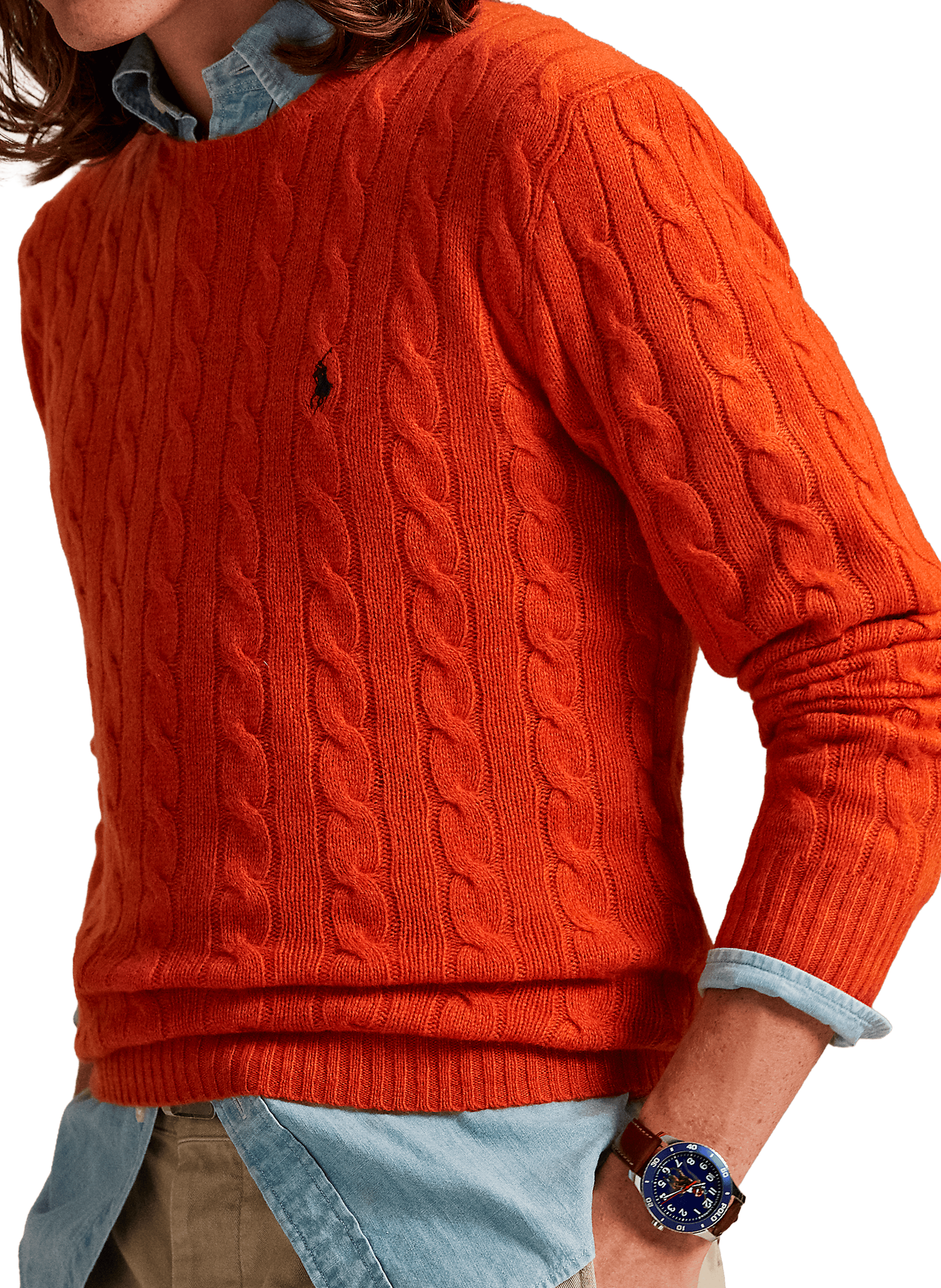 Wool and cashmere Jumper Orange