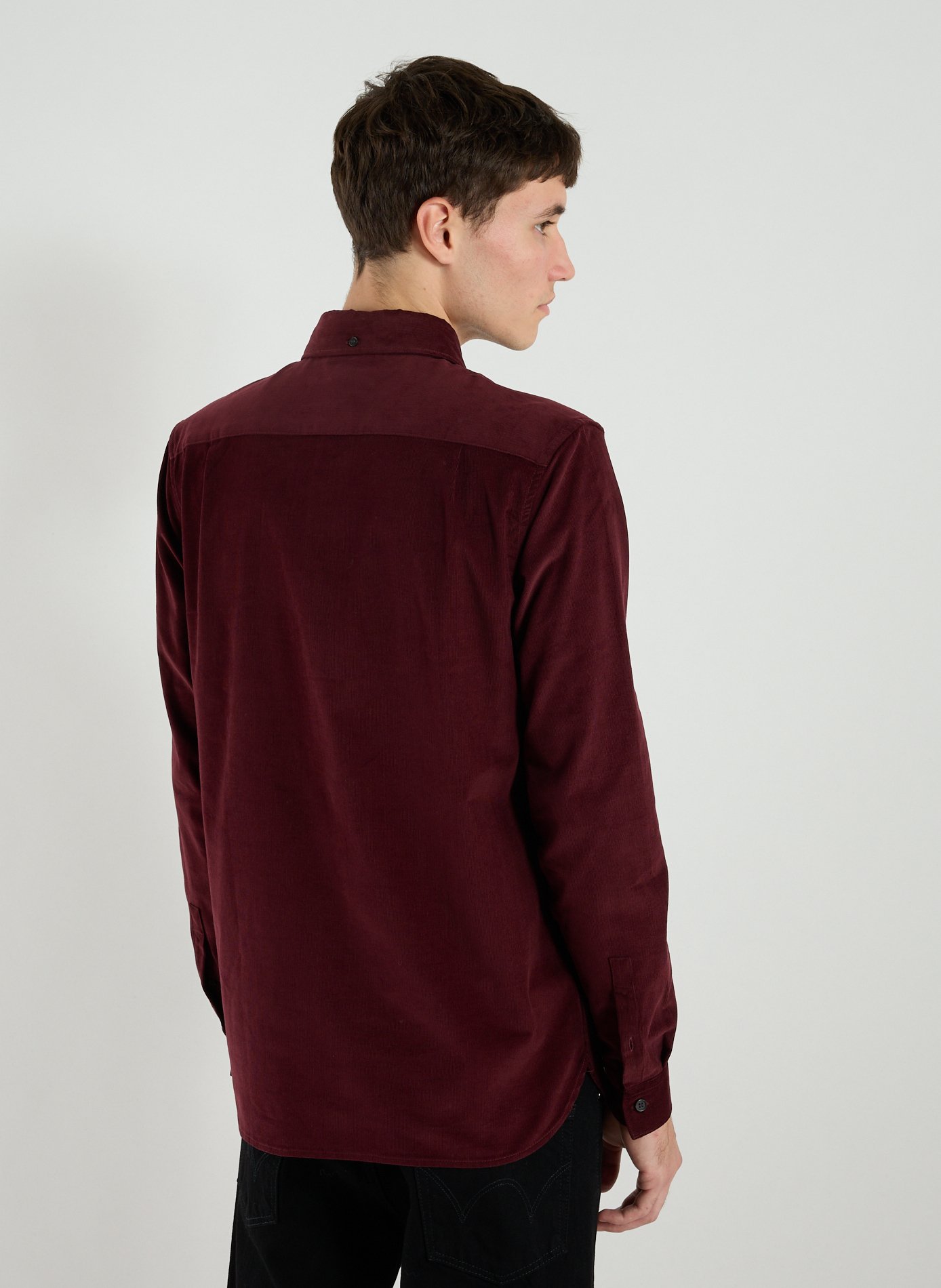 Chemise droite côtelé FRED PERRY Rouge