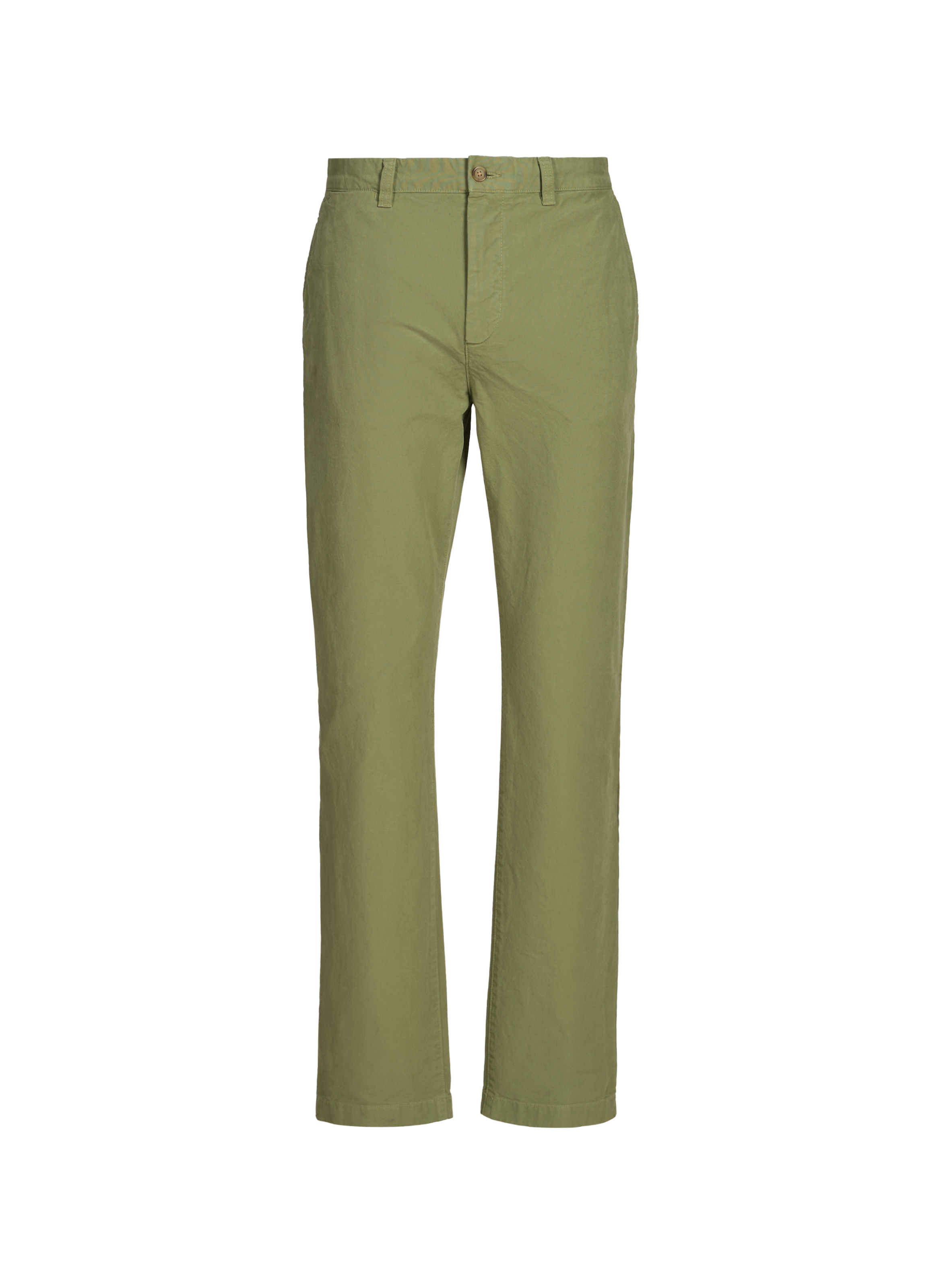 Cotton and linen chino trousers GANT Green